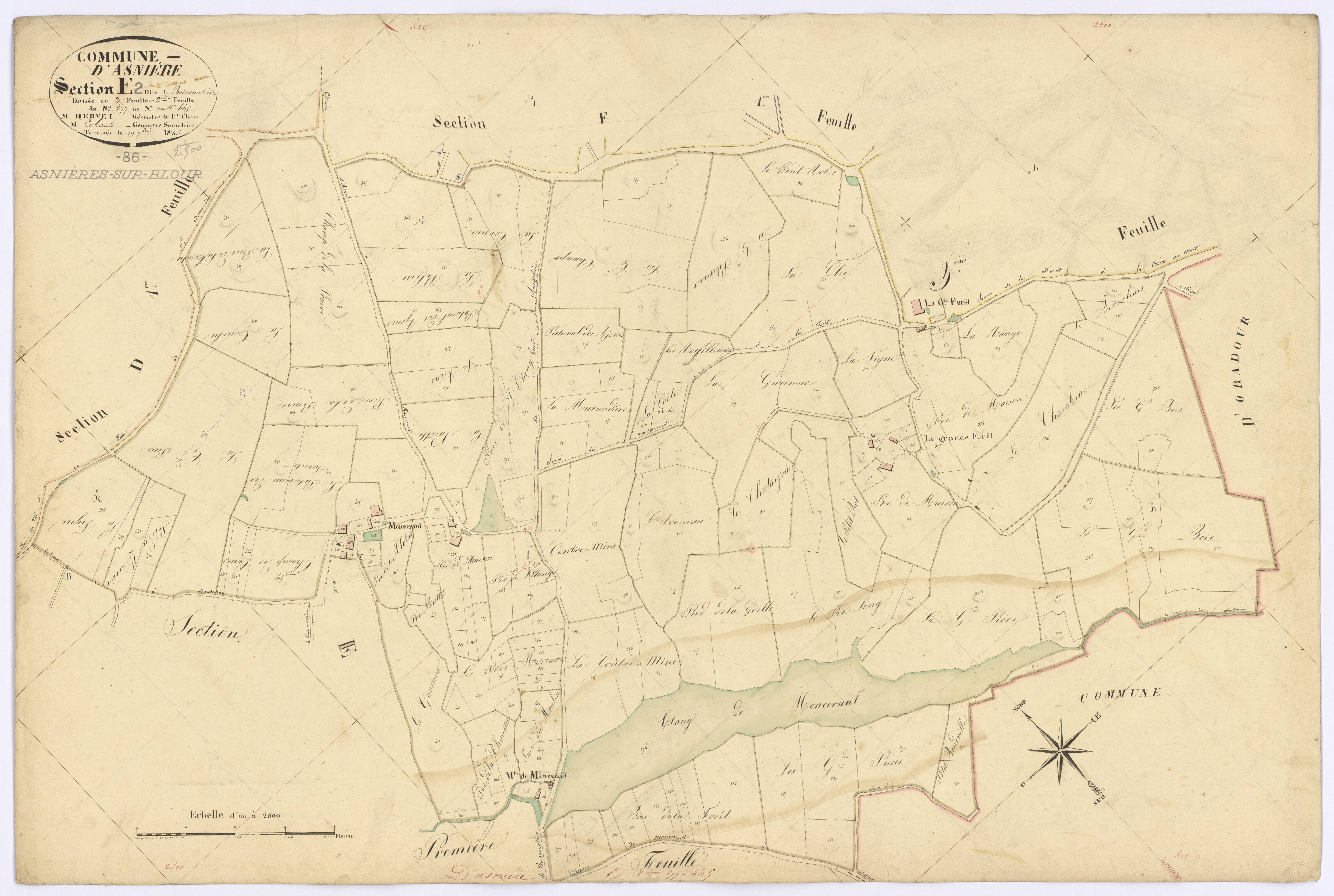 Asnières-sur-Blour - FRAD086_cadastre Plans 