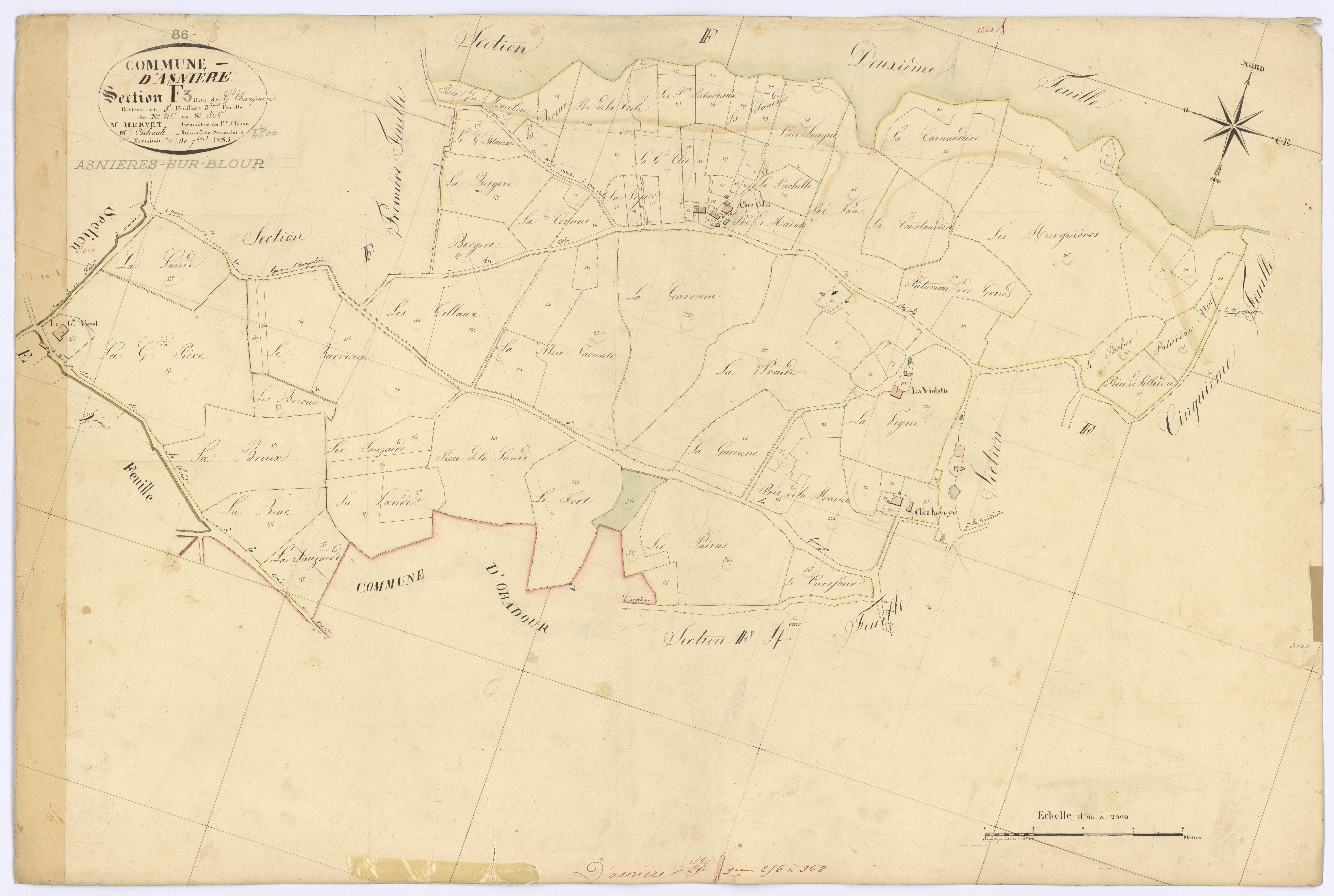 Asnières-sur-Blour - FRAD086_cadastre Plans 