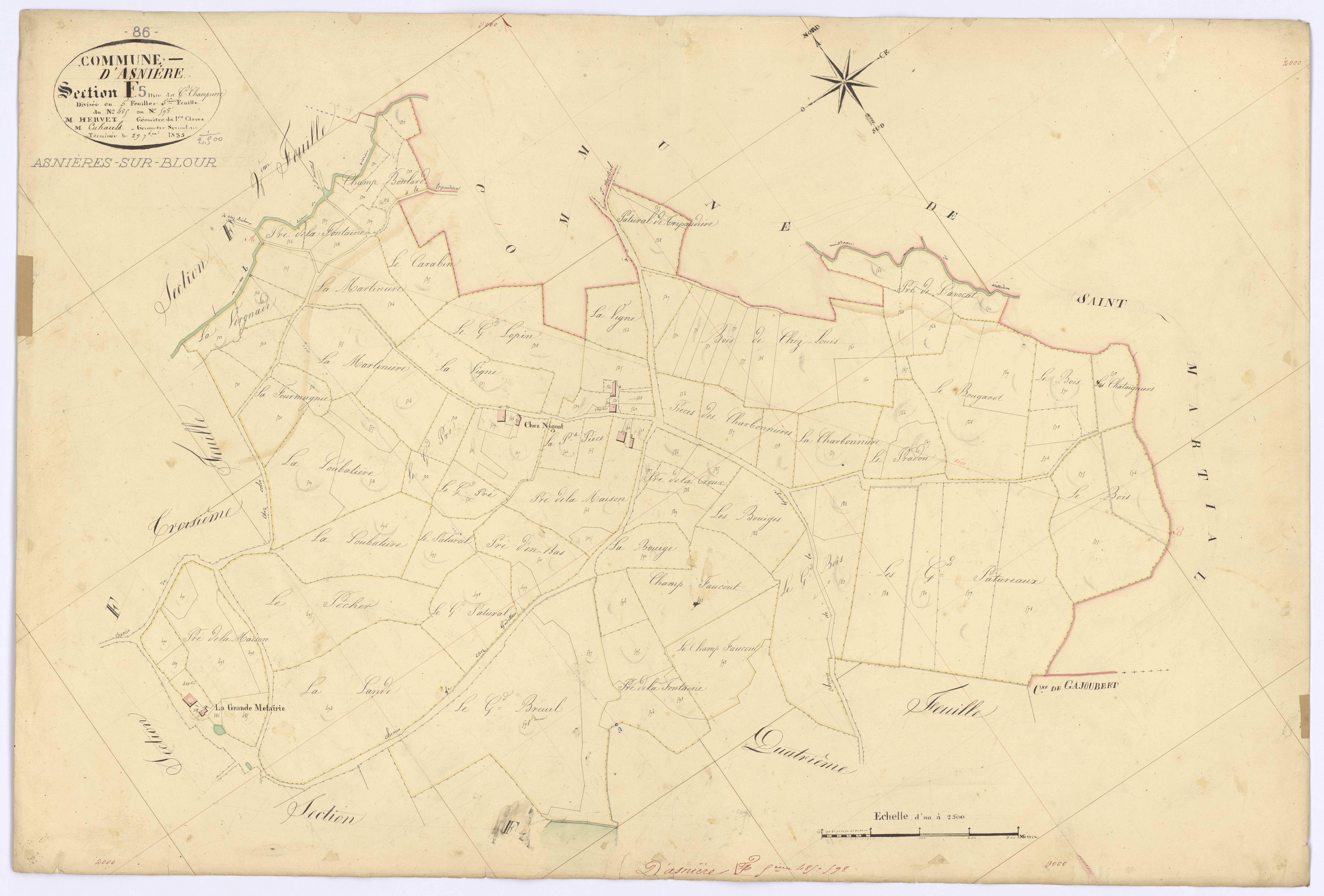 Asnières-sur-Blour - FRAD086_cadastre Plans 