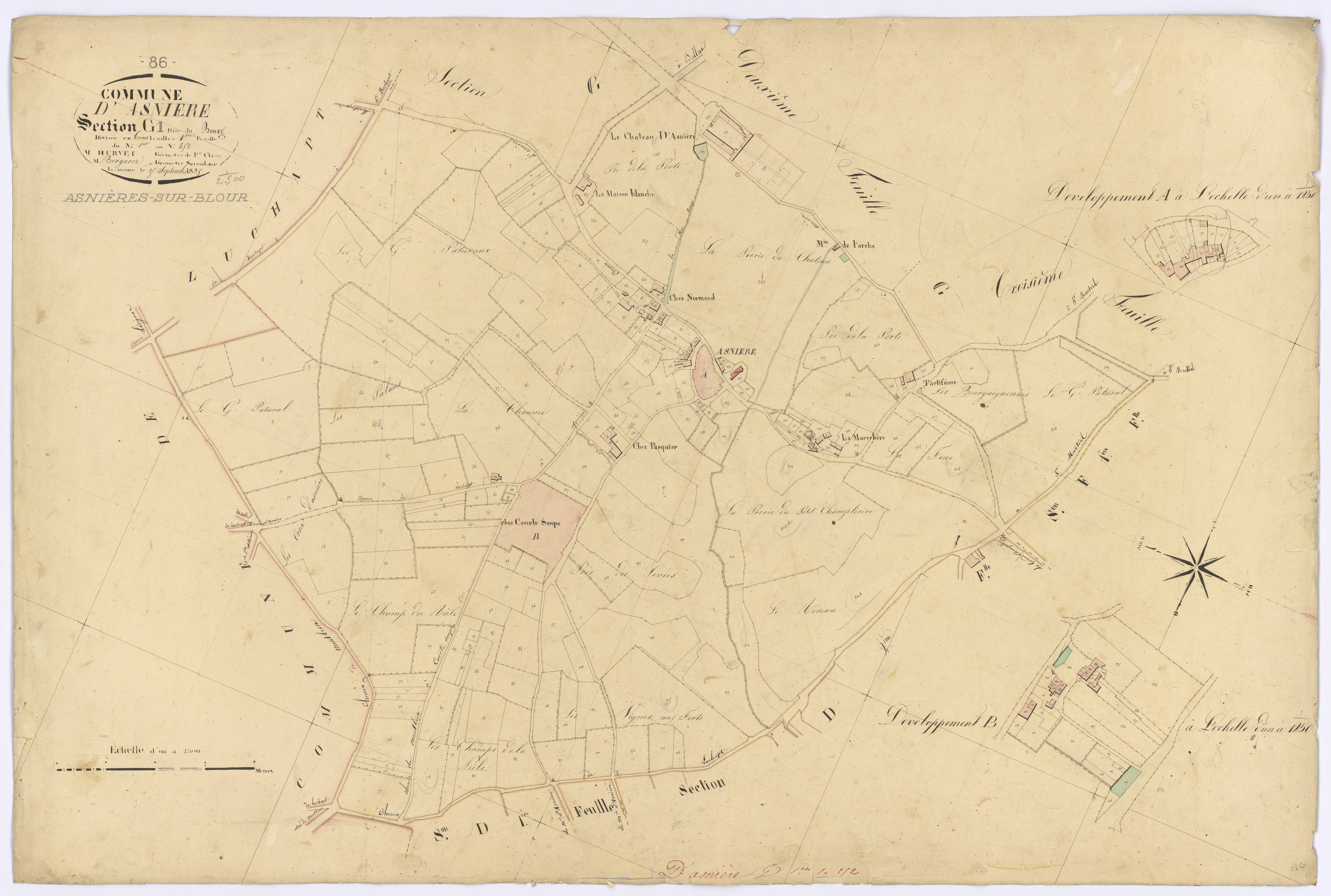 Asnières-sur-Blour - FRAD086_cadastre Plans 