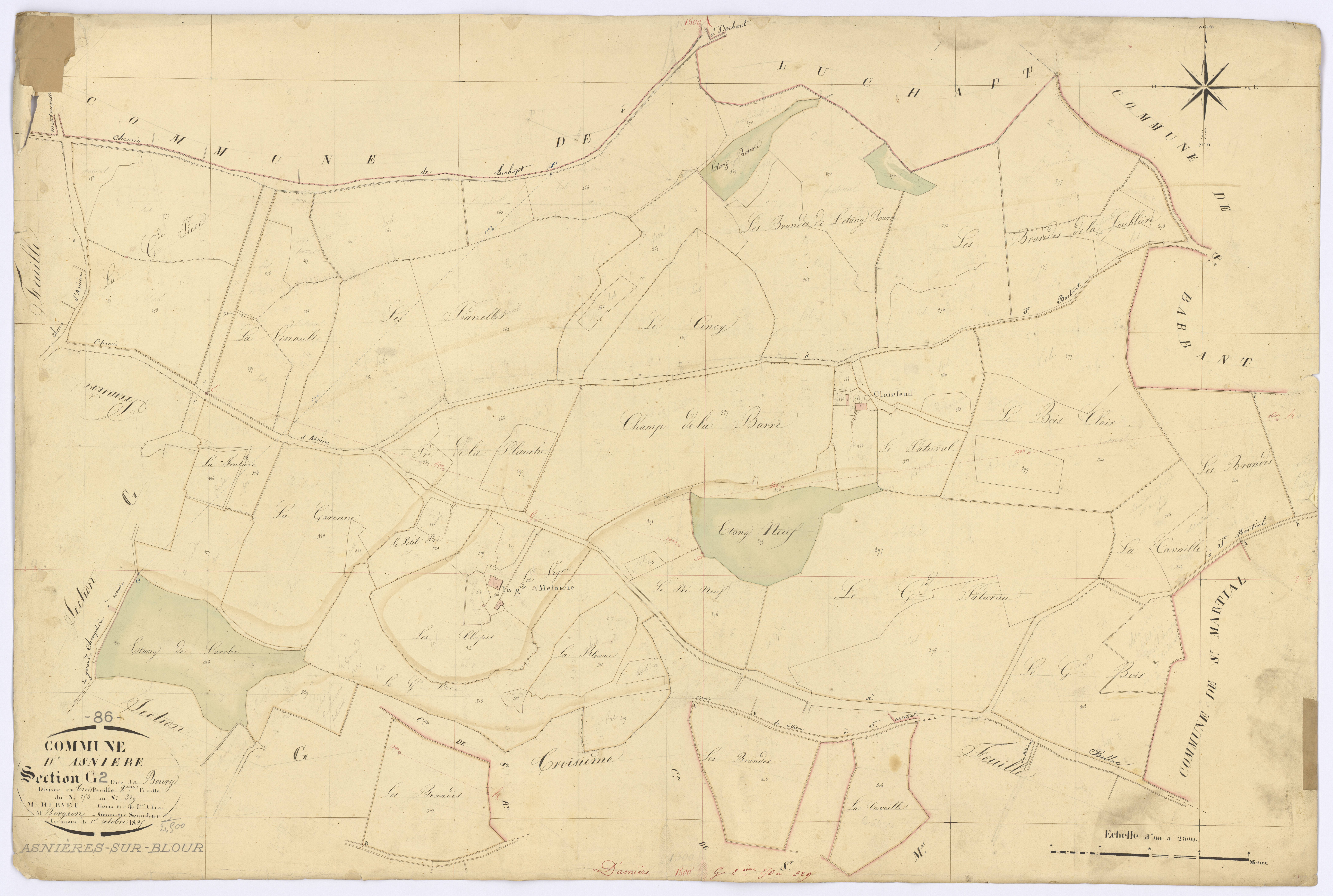 Asnières-sur-Blour - FRAD086_cadastre Plans 