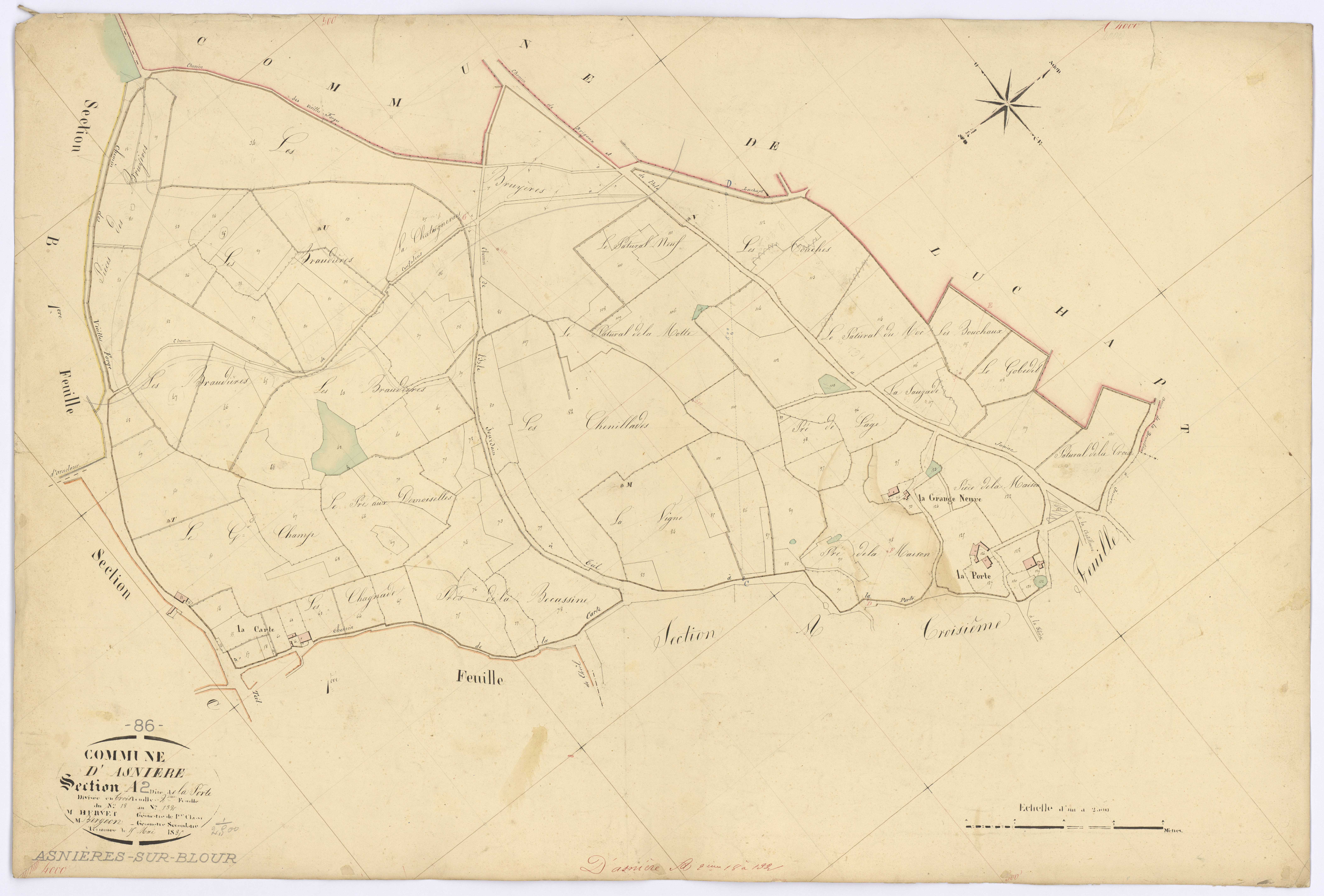 Asnières-sur-Blour - FRAD086_cadastre Plans 