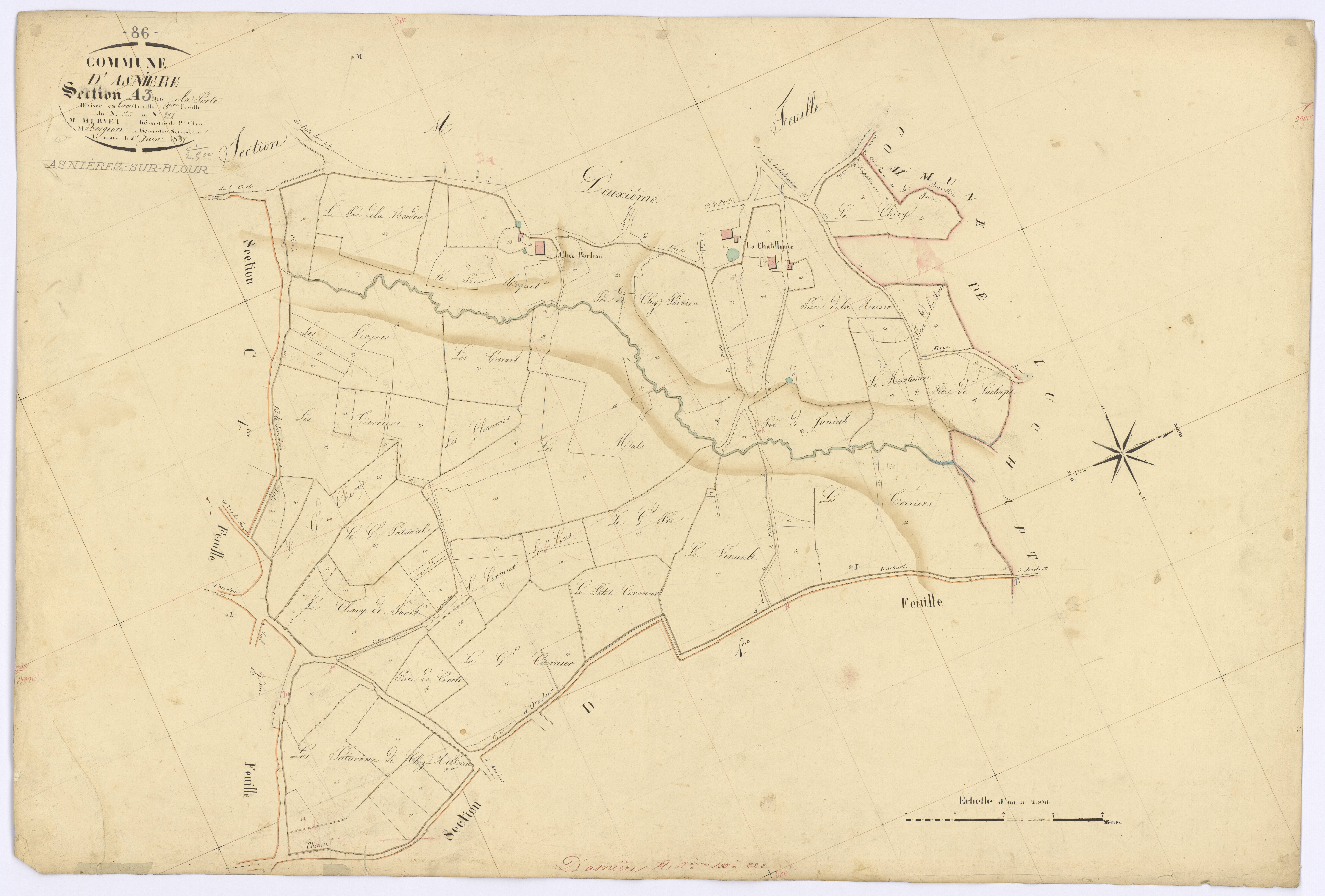 Asnières-sur-Blour - FRAD086_cadastre Plans 