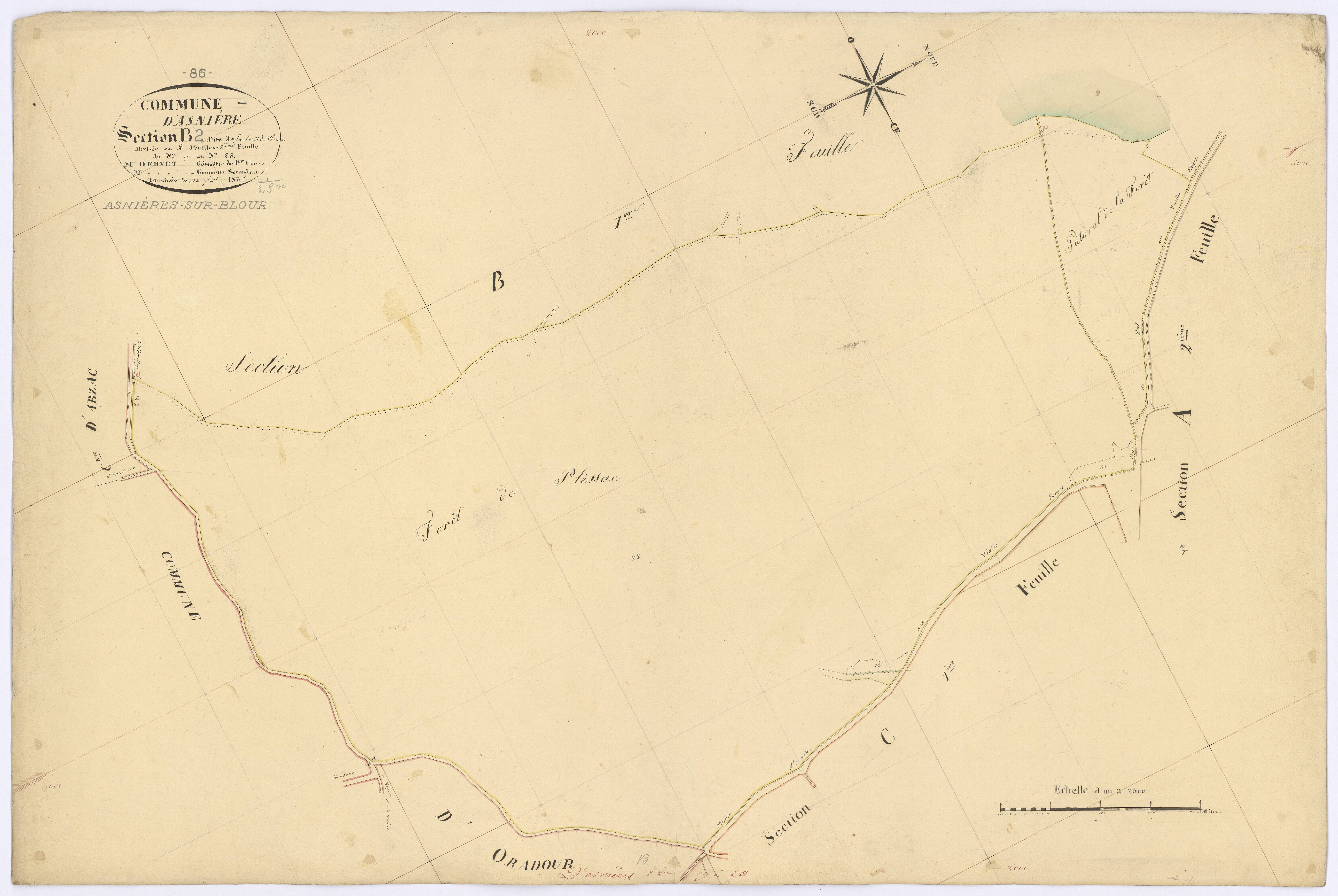 Asnières-sur-Blour - FRAD086_cadastre Plans 