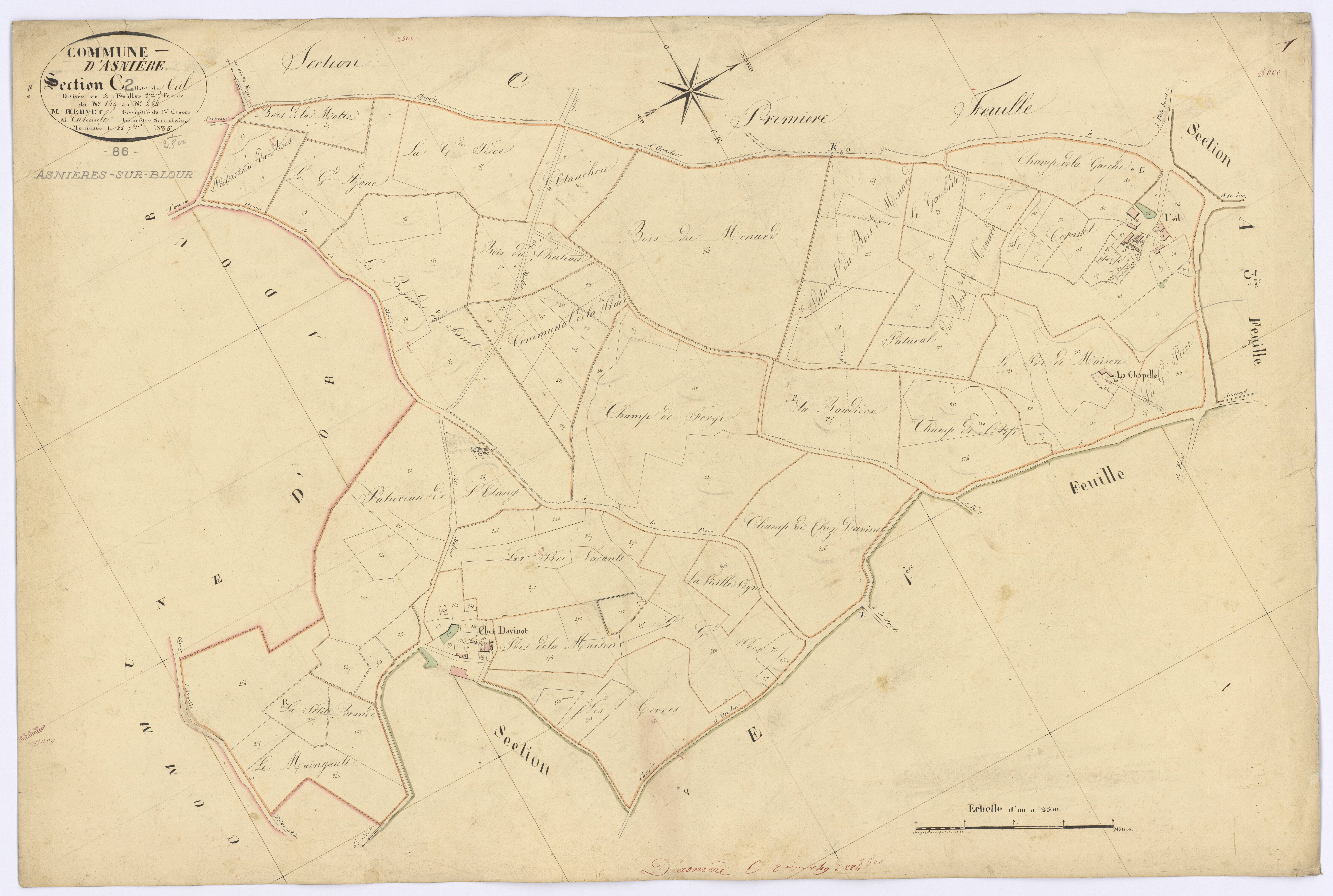 Asnières-sur-Blour - FRAD086_cadastre Plans 