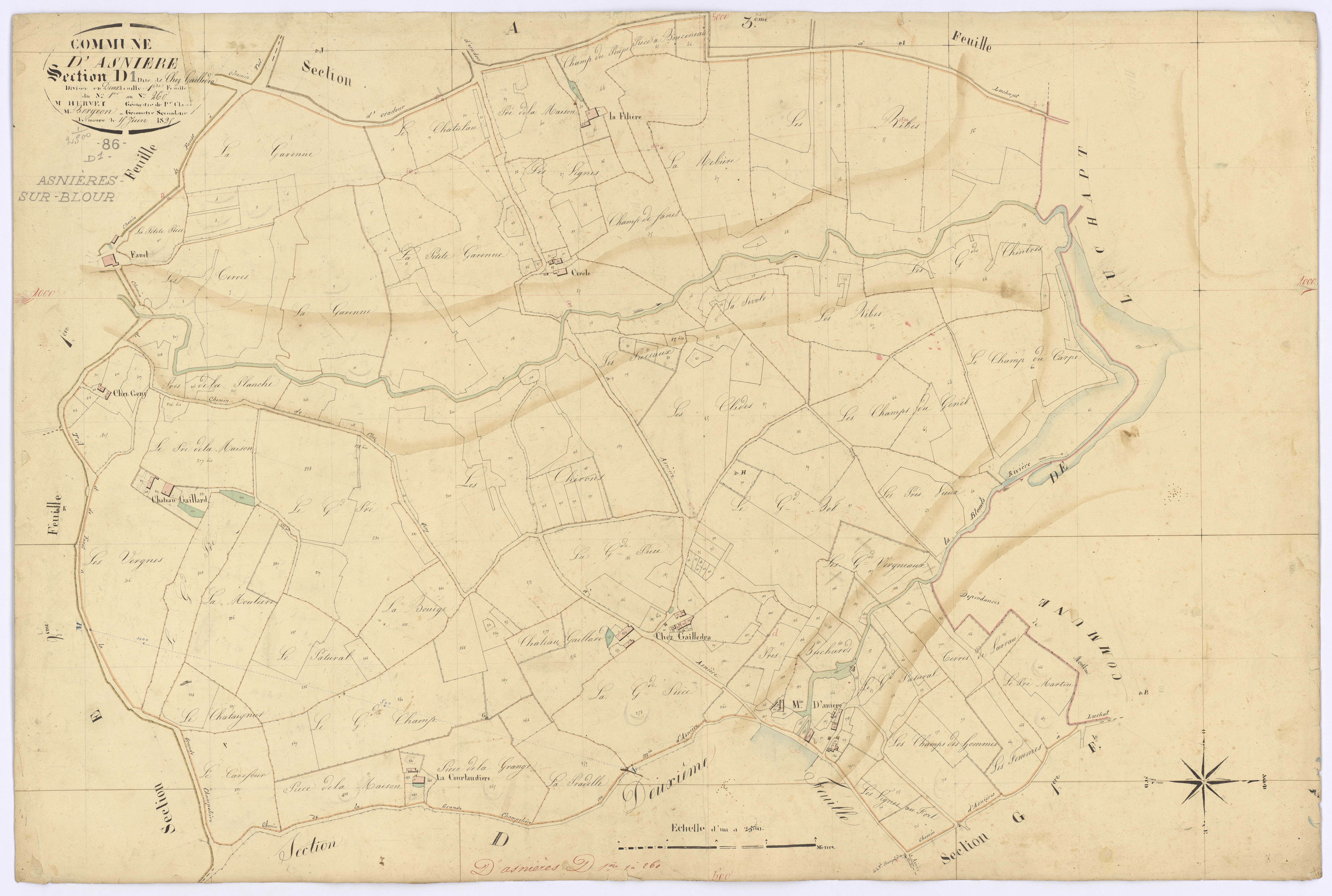 Asnières-sur-Blour - FRAD086_cadastre Plans 