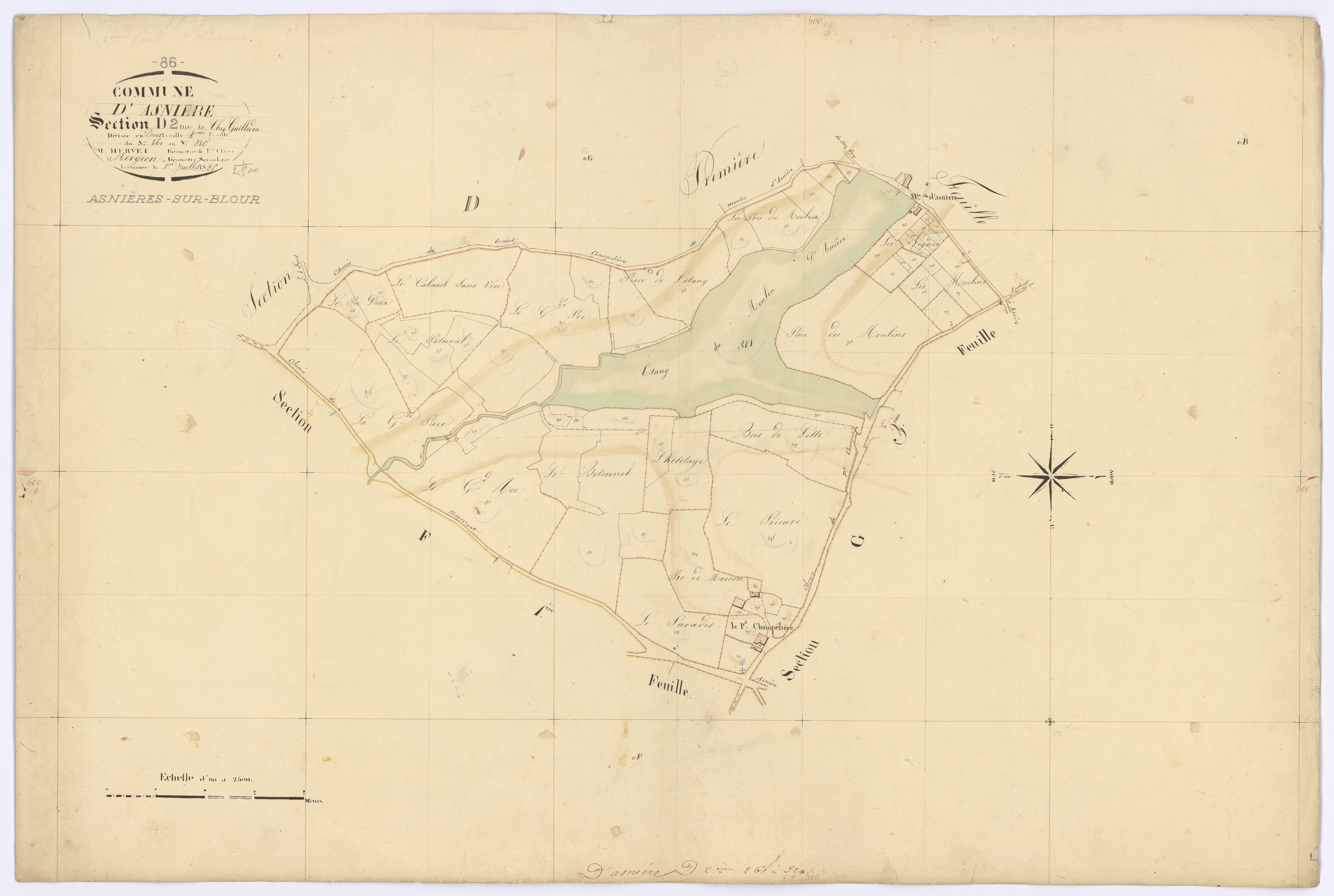 Asnières-sur-Blour - FRAD086_cadastre Plans 