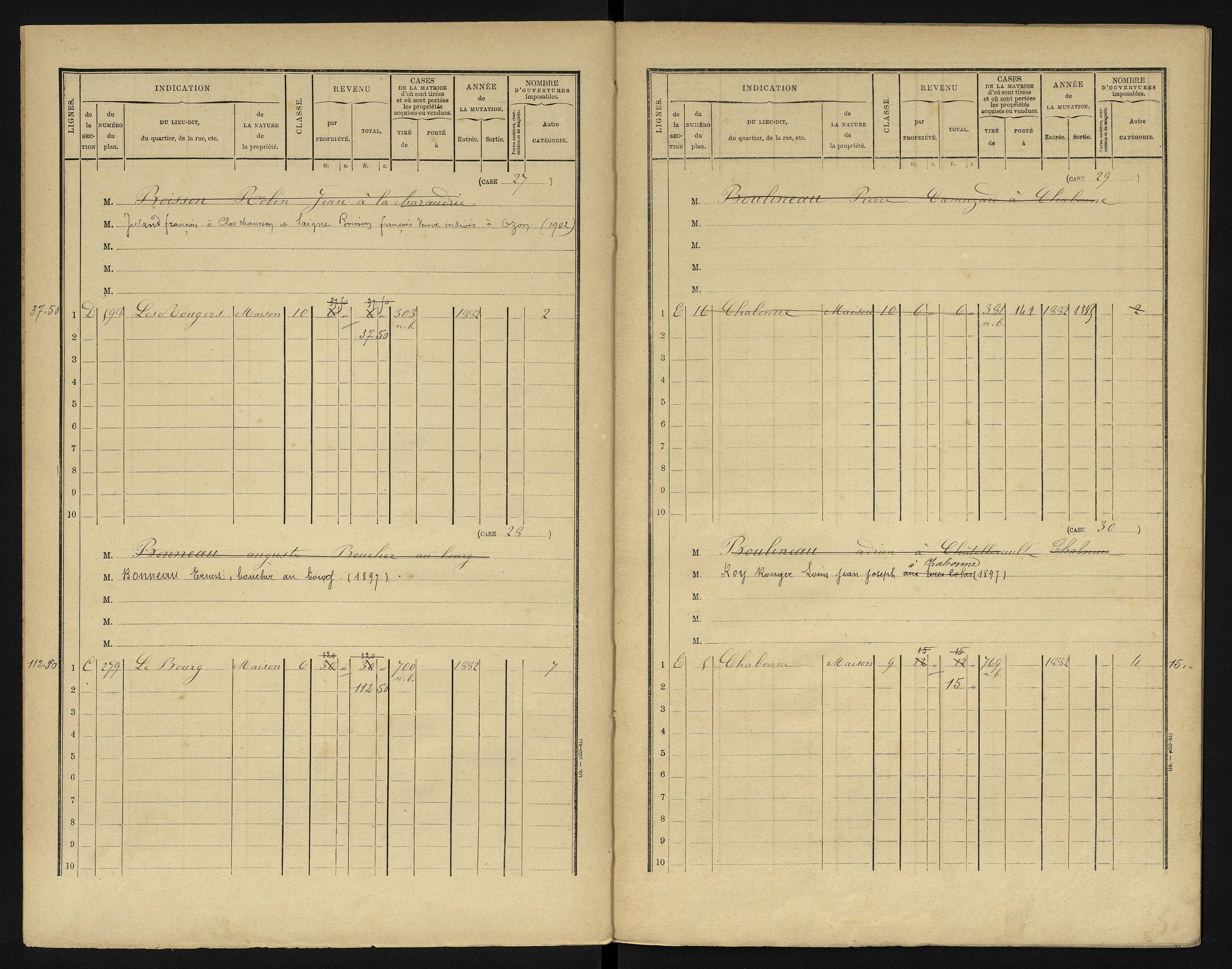 Availles-en-Châtellerault - FRAD086_cadastre Cases 1-248 