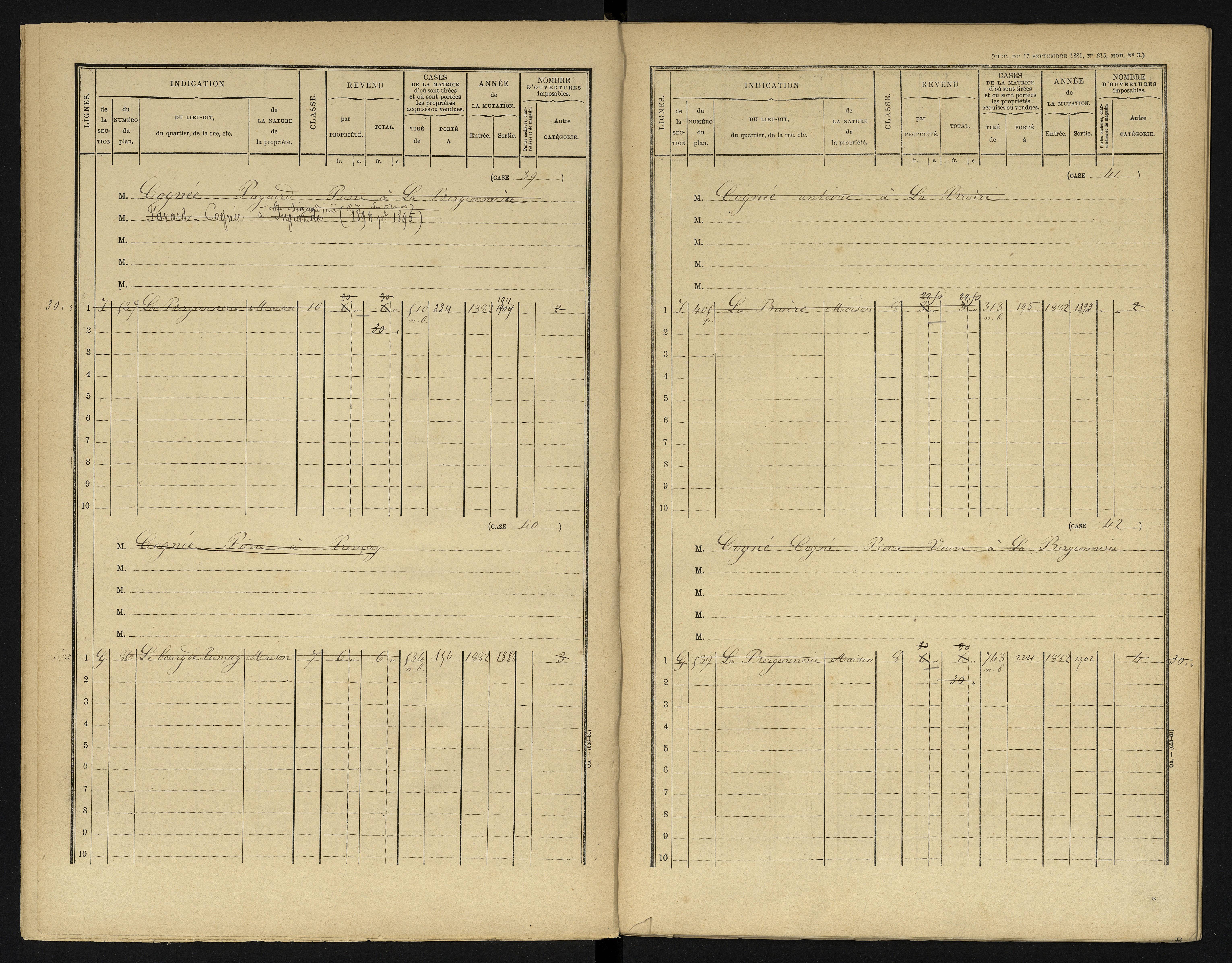 Availles-en-Châtellerault - FRAD086_cadastre Cases 1-248 