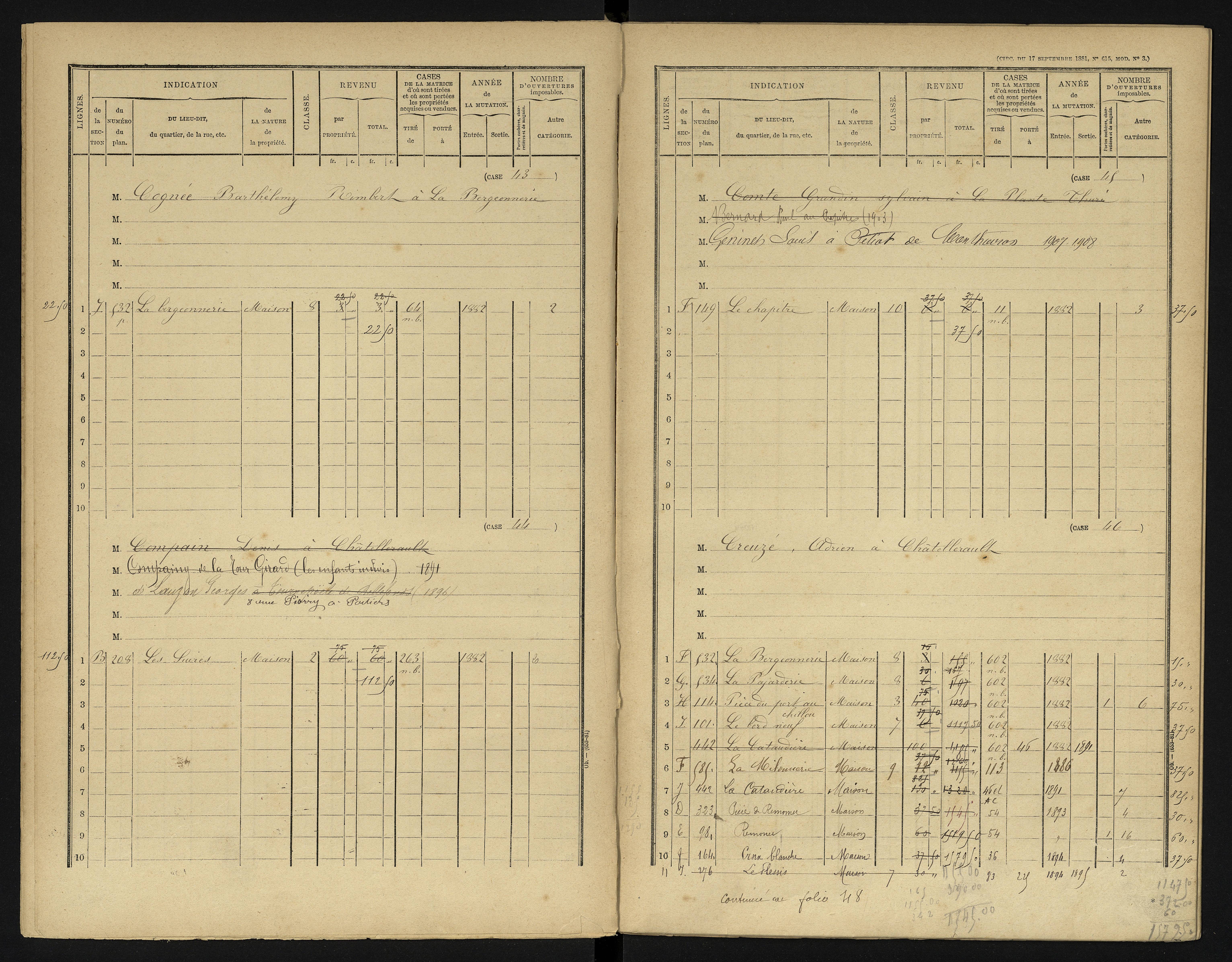 Availles-en-Châtellerault - FRAD086_cadastre Cases 1-248 
