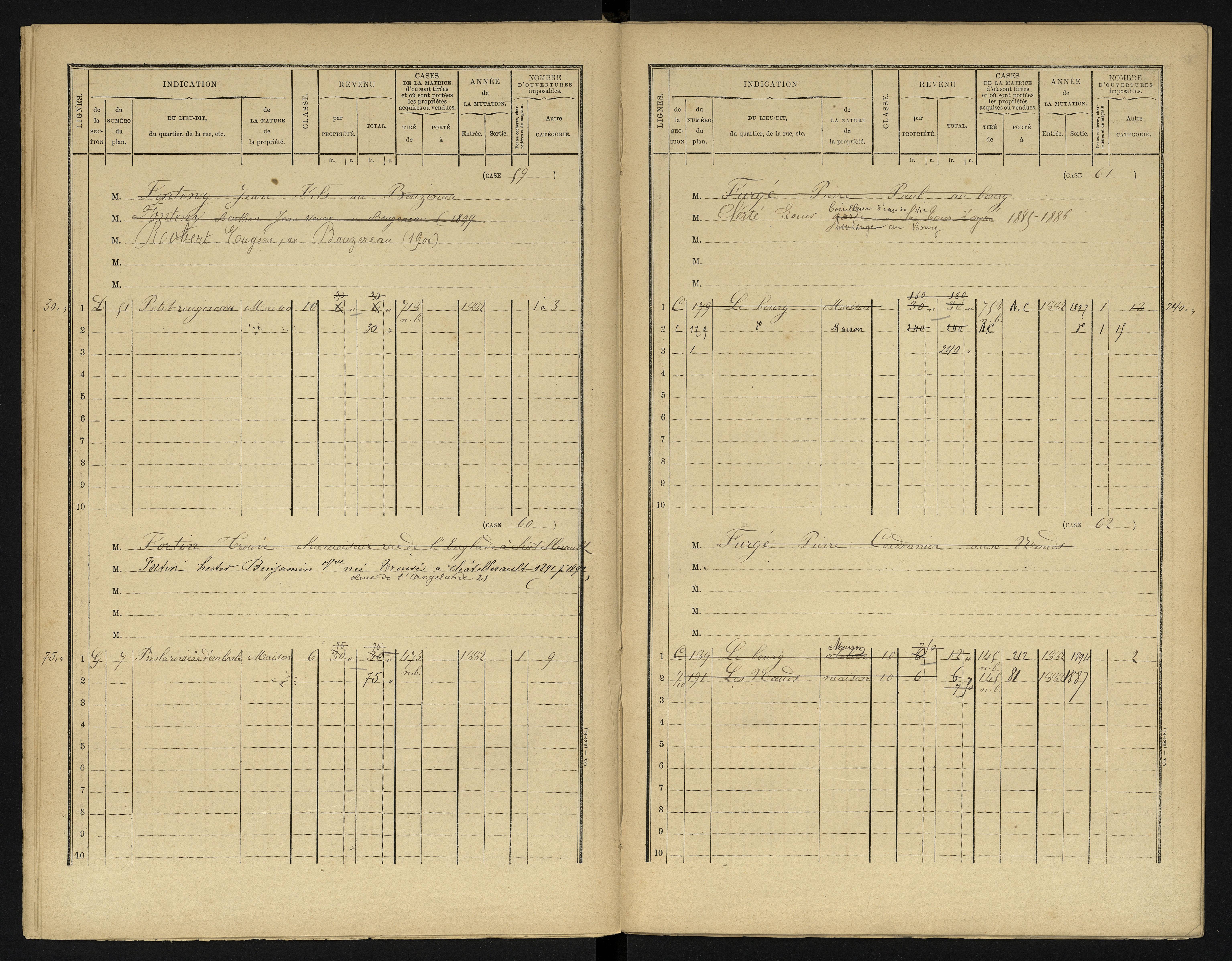 Availles-en-Châtellerault - FRAD086_cadastre Cases 1-248 