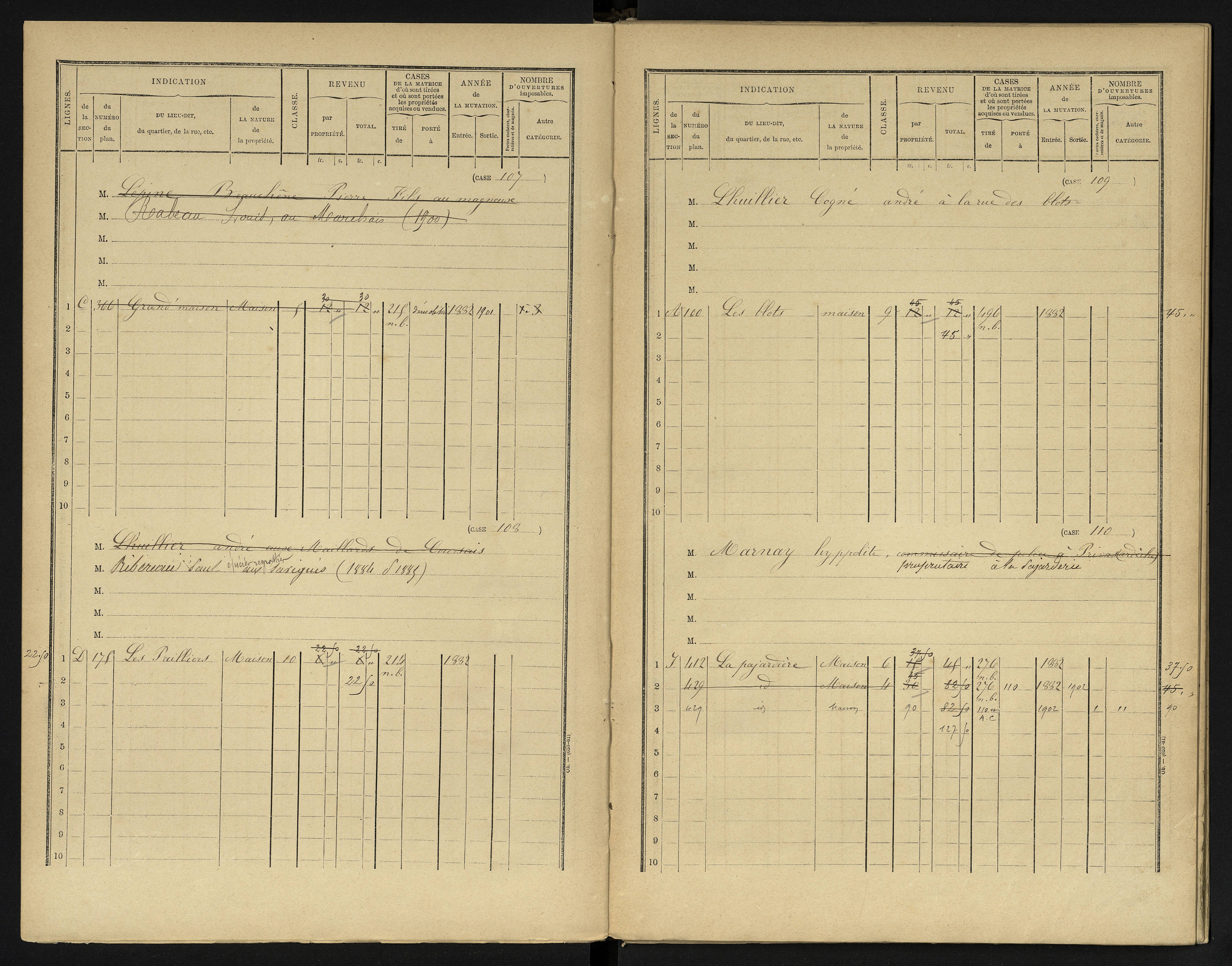 Availles-en-Châtellerault - FRAD086_cadastre Cases 1-248 