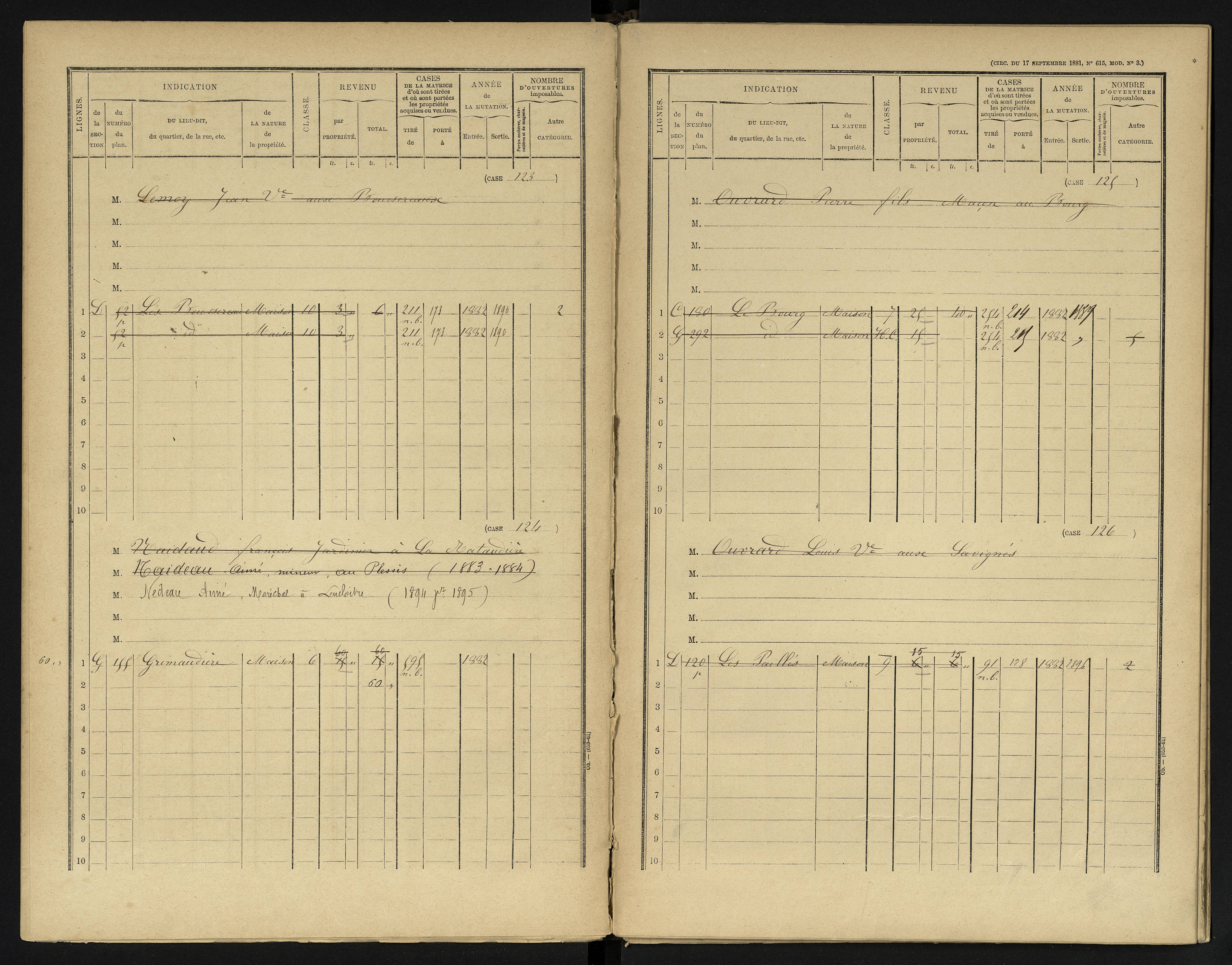 Availles-en-Châtellerault - FRAD086_cadastre Cases 1-248 