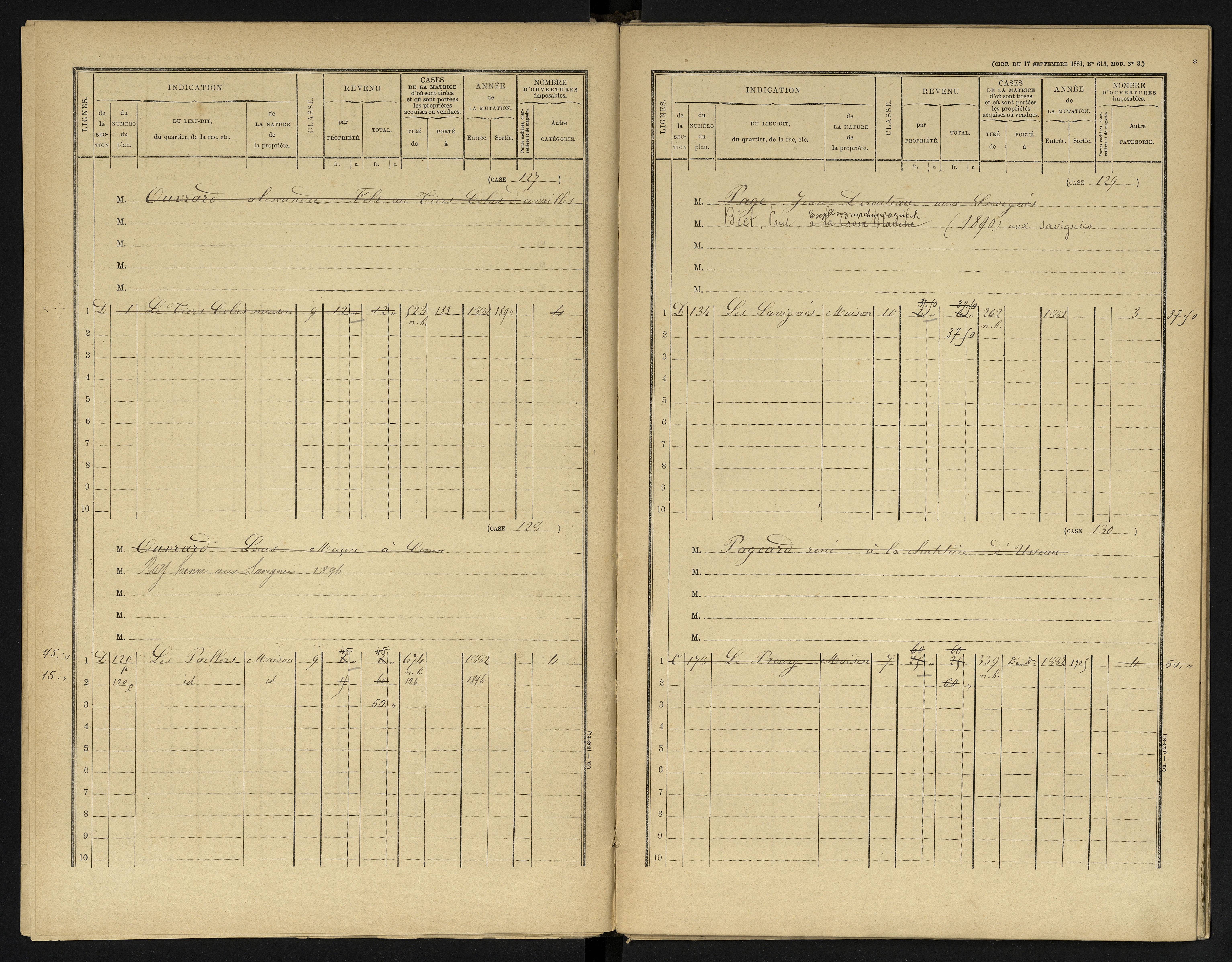 Availles-en-Châtellerault - FRAD086_cadastre Cases 1-248 