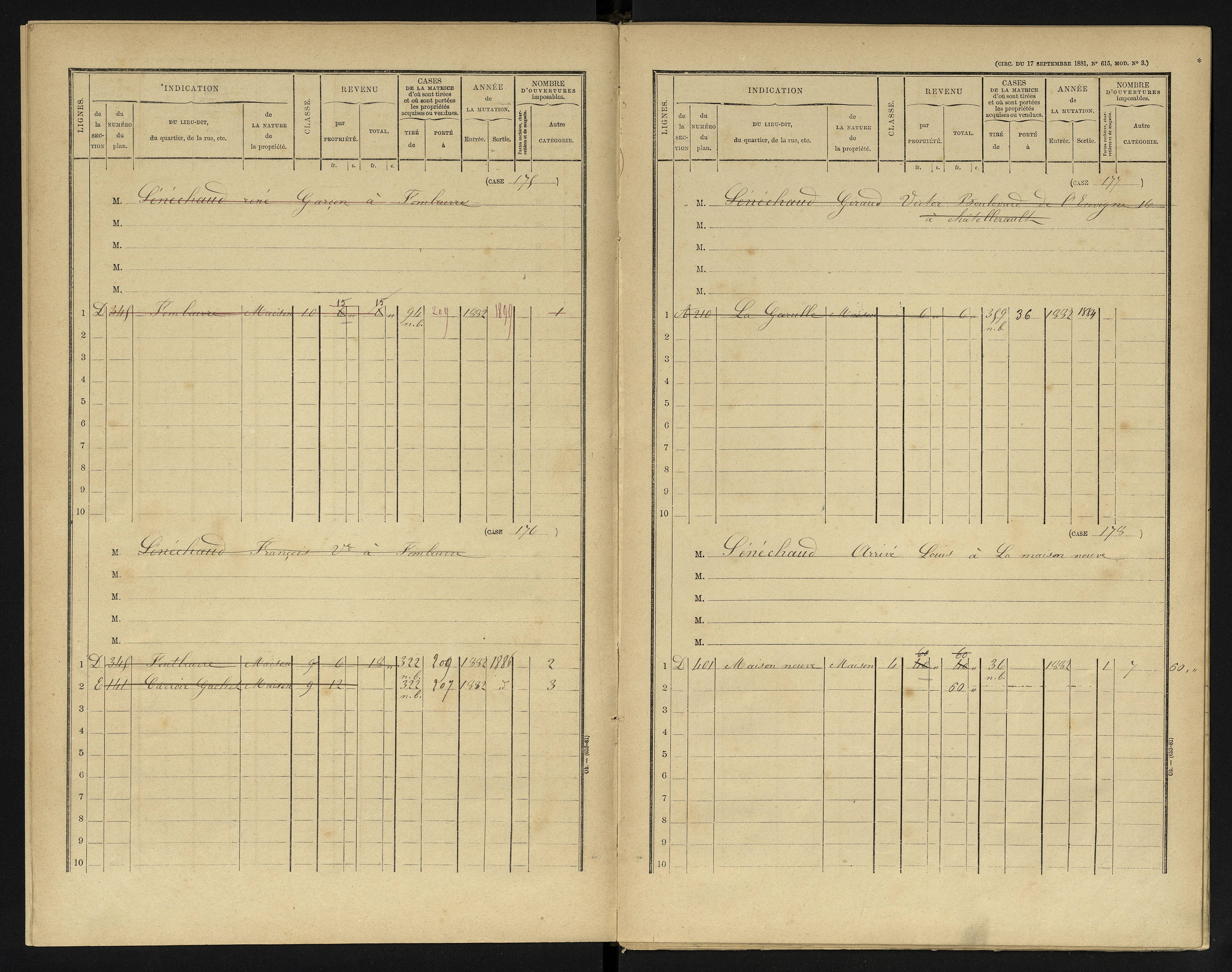 Availles-en-Châtellerault - FRAD086_cadastre Cases 1-248 