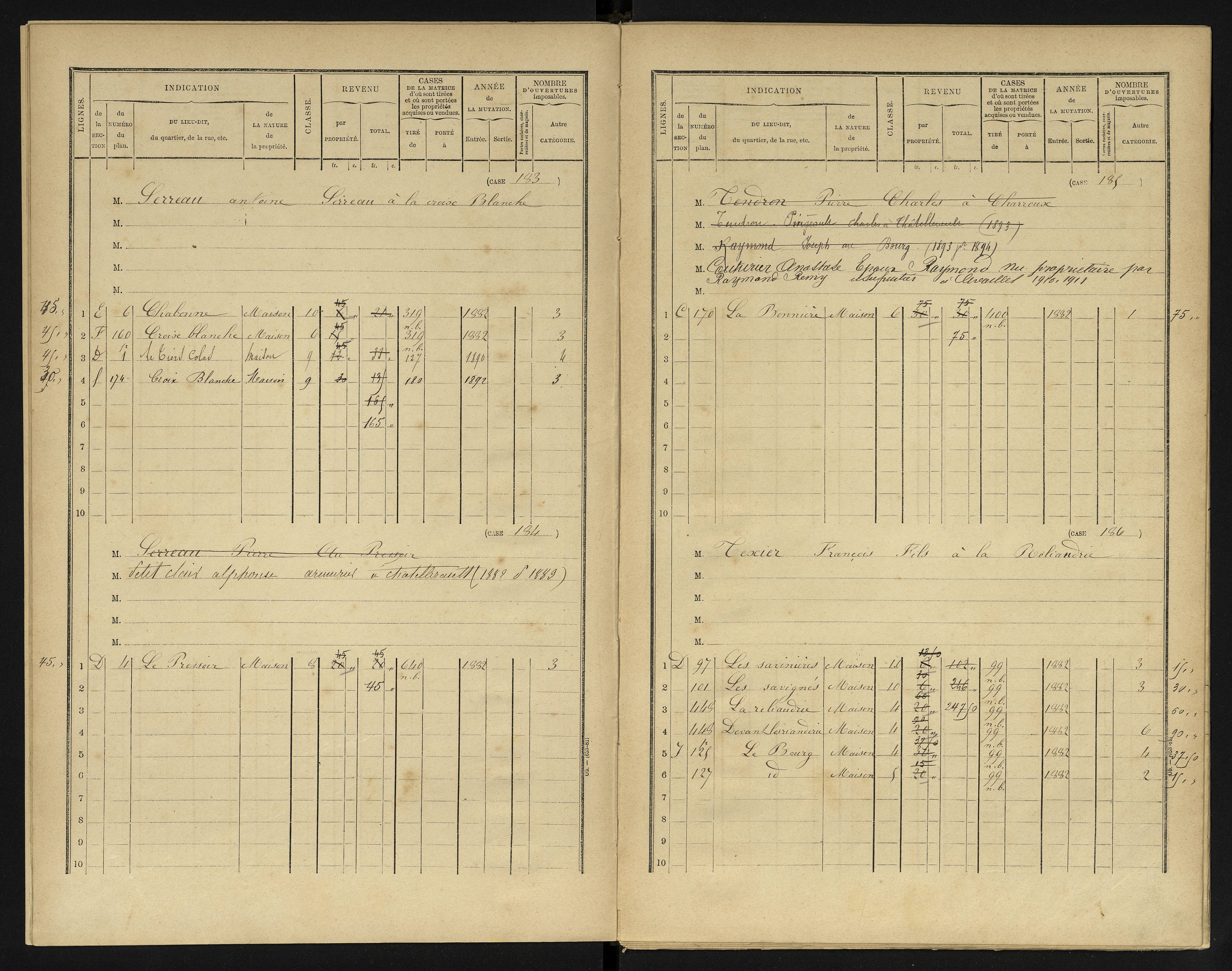 Availles-en-Châtellerault - FRAD086_cadastre Cases 1-248 