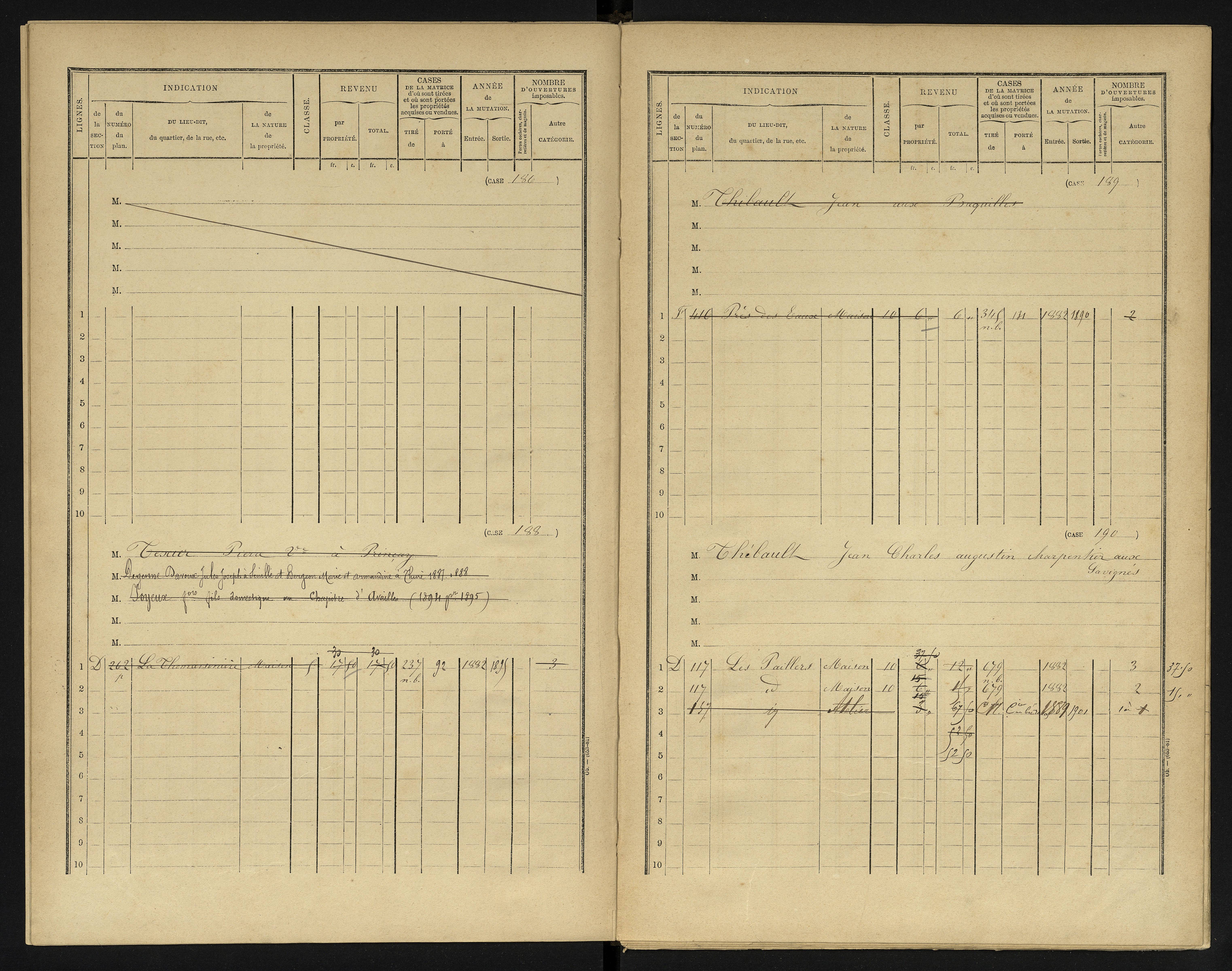 Availles-en-Châtellerault - FRAD086_cadastre Cases 1-248 