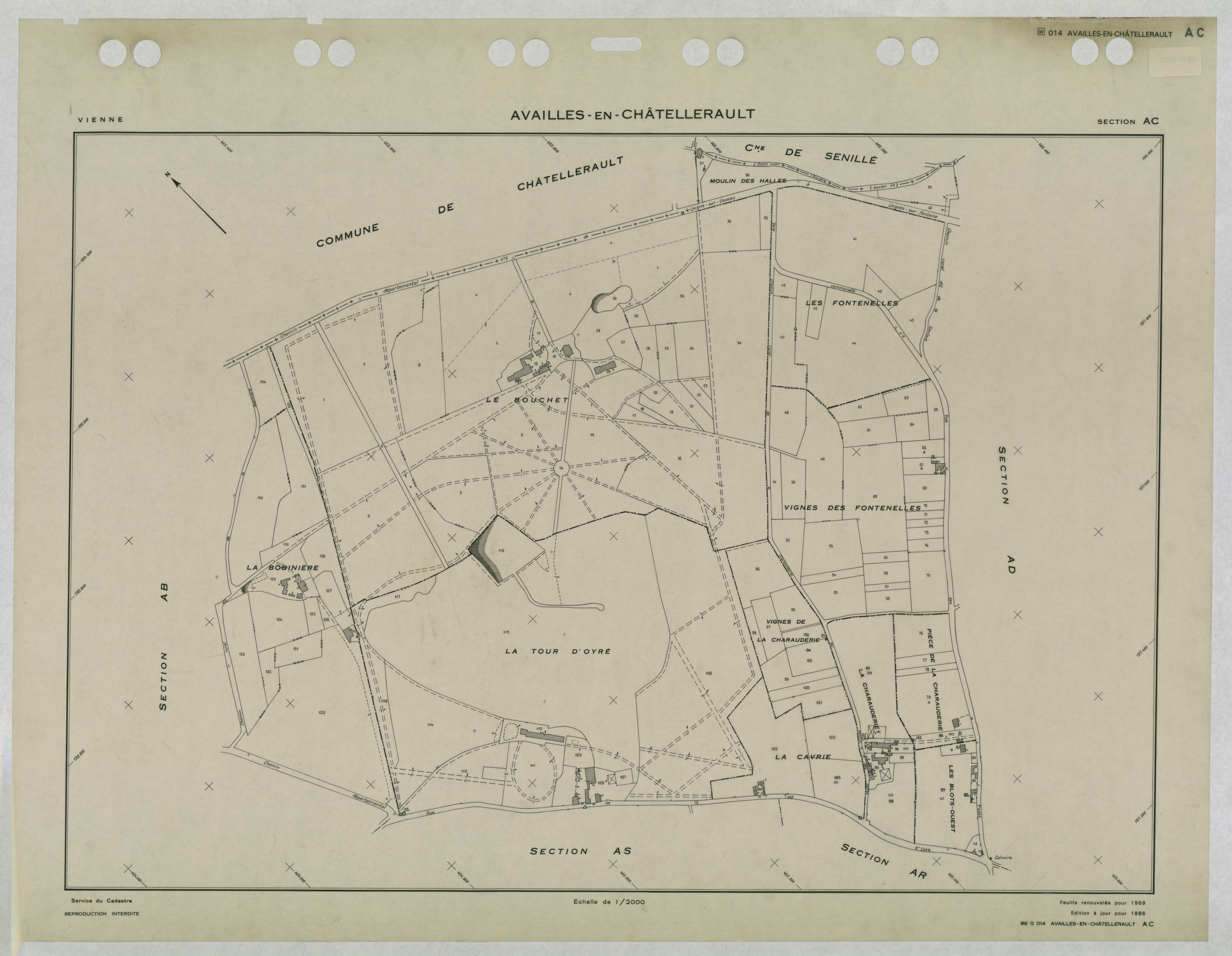 Availles-en-Châtellerault - FRAD086_cadastre Plans renouvelés 
