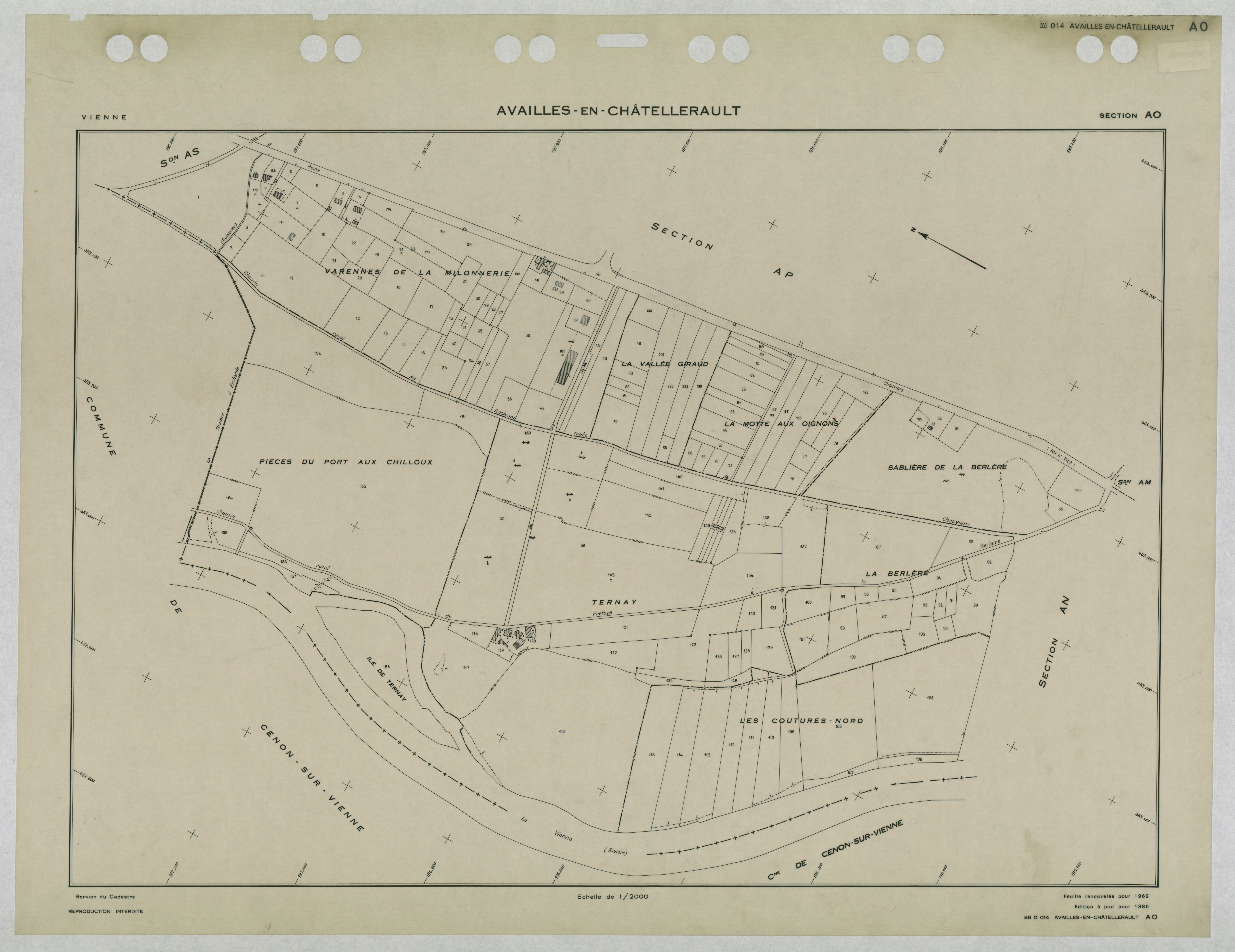 Availles-en-Châtellerault - FRAD086_cadastre Plans renouvelés 
