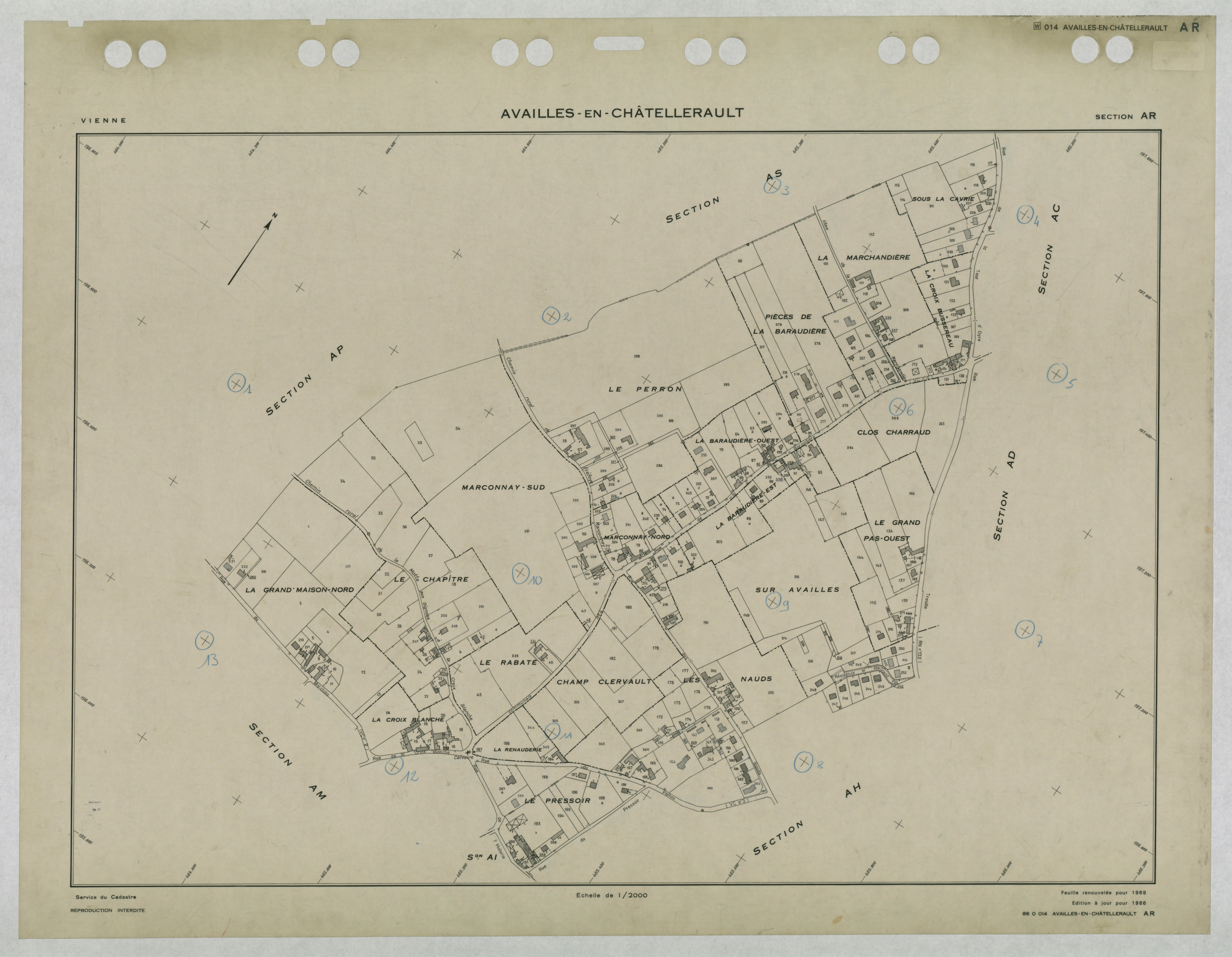 Availles-en-Châtellerault - FRAD086_cadastre Plans renouvelés 