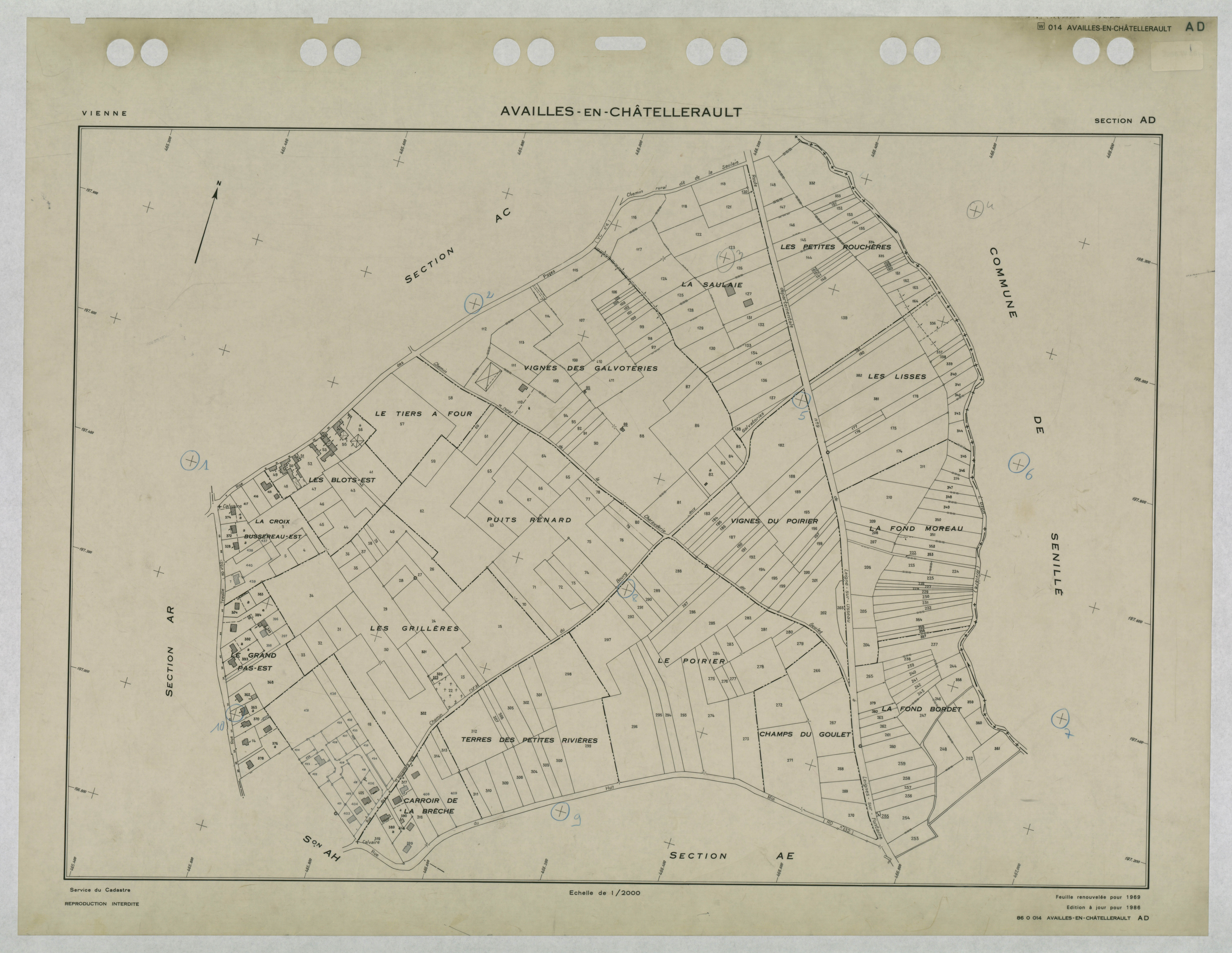 Availles-en-Châtellerault - FRAD086_cadastre Plans renouvelés 