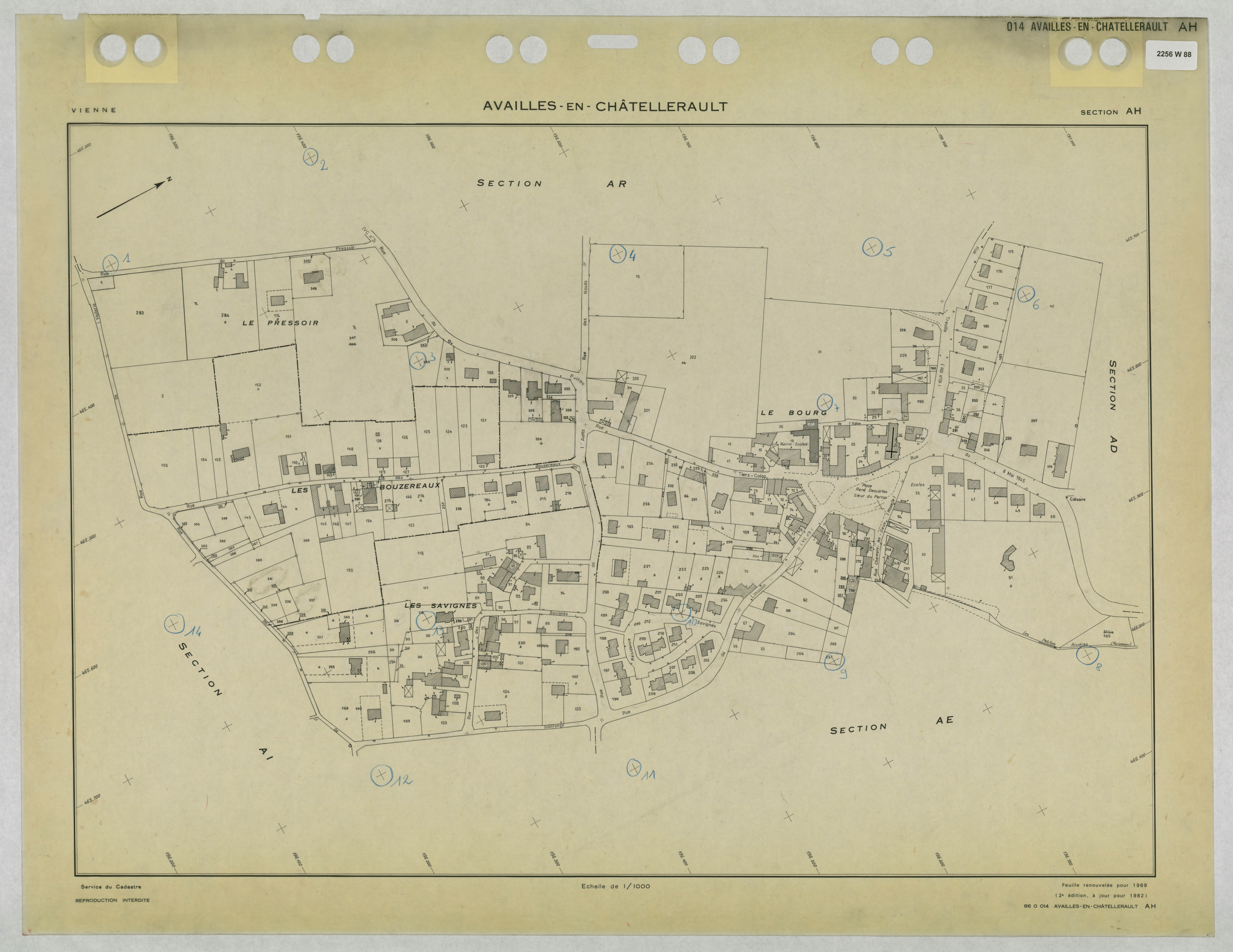 Availles-en-Châtellerault - FRAD086_cadastre Plans renouvelés 