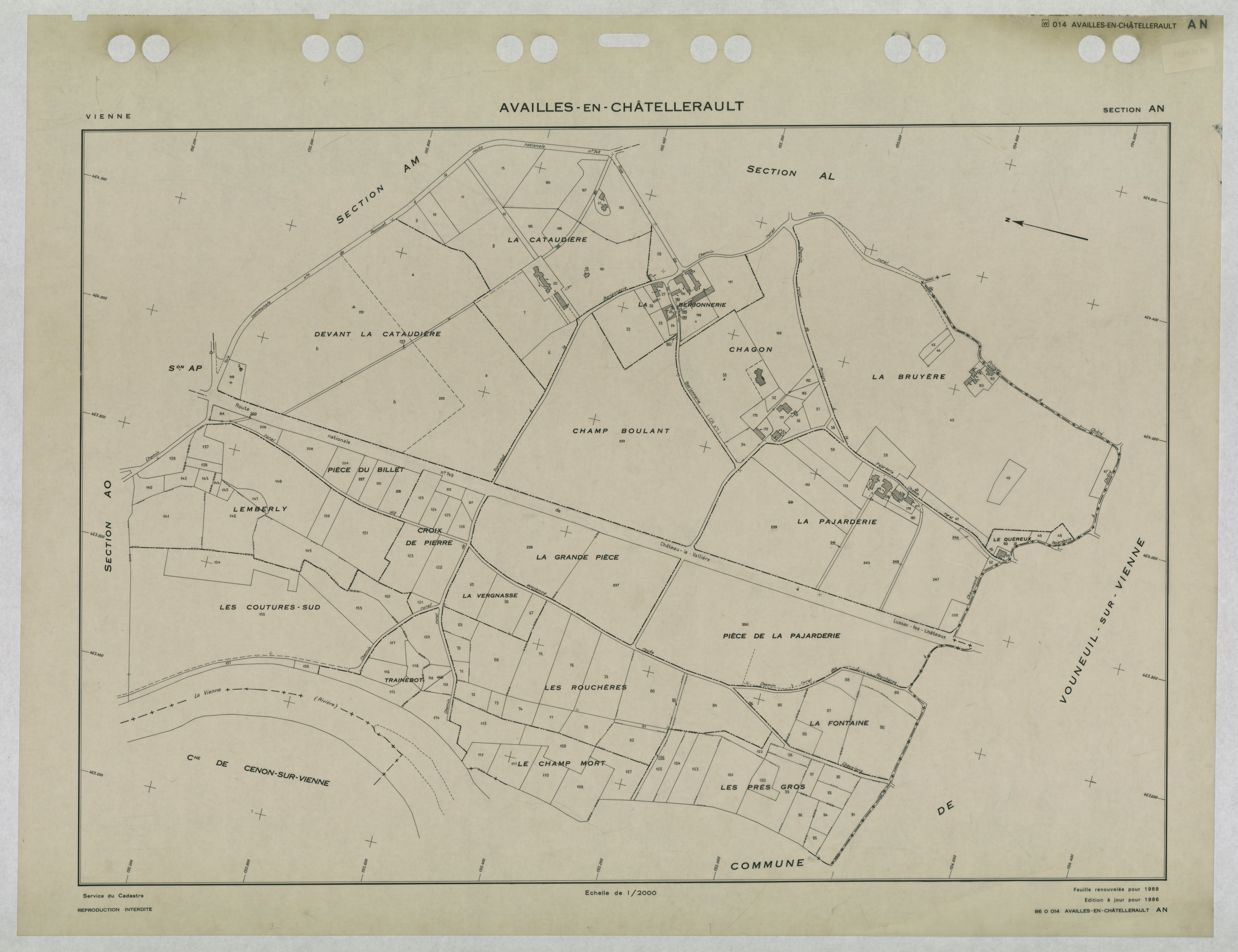 Availles-en-Châtellerault - FRAD086_cadastre Plans renouvelés 
