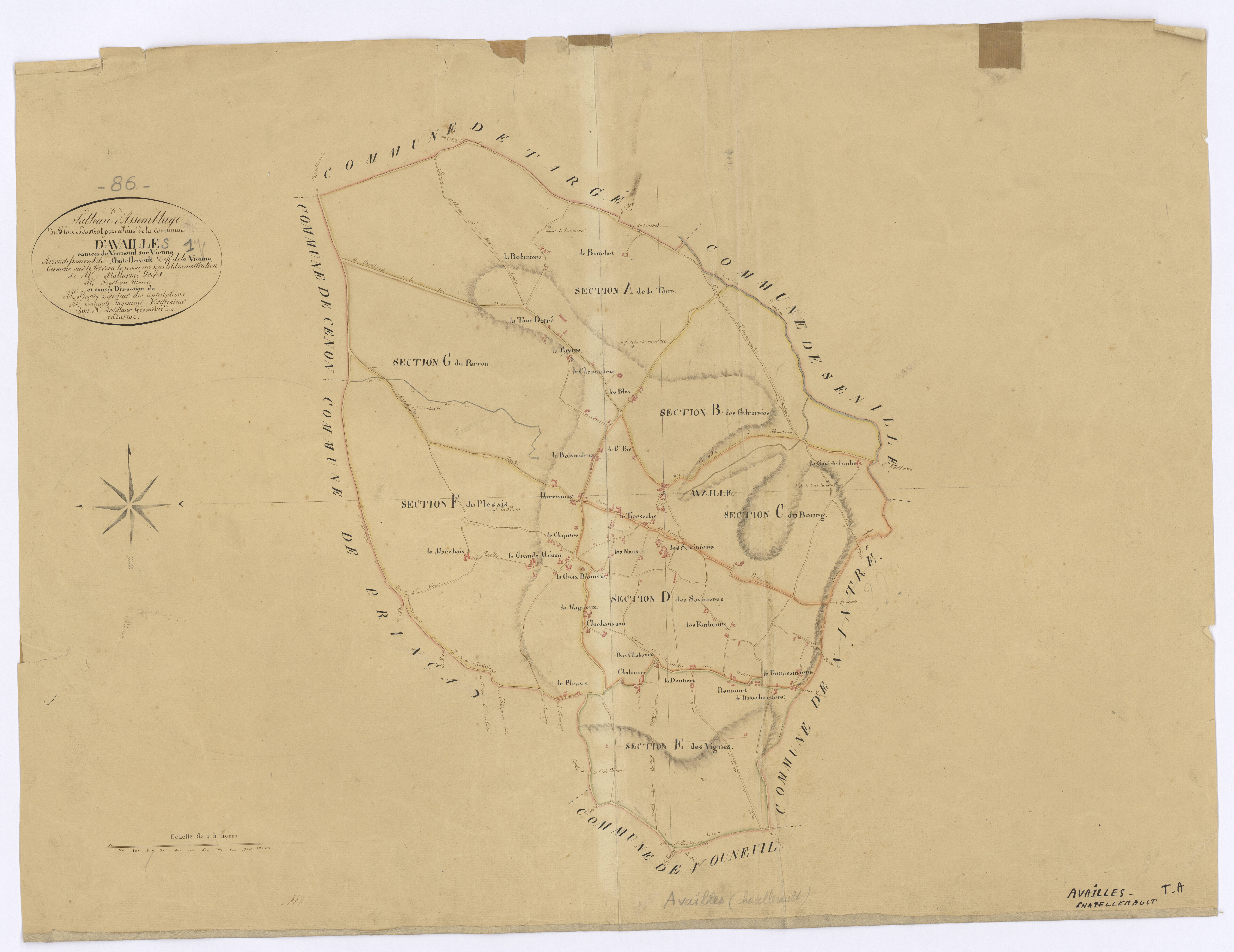 Availles-en-Châtellerault - FRAD086_cadastre Plans 