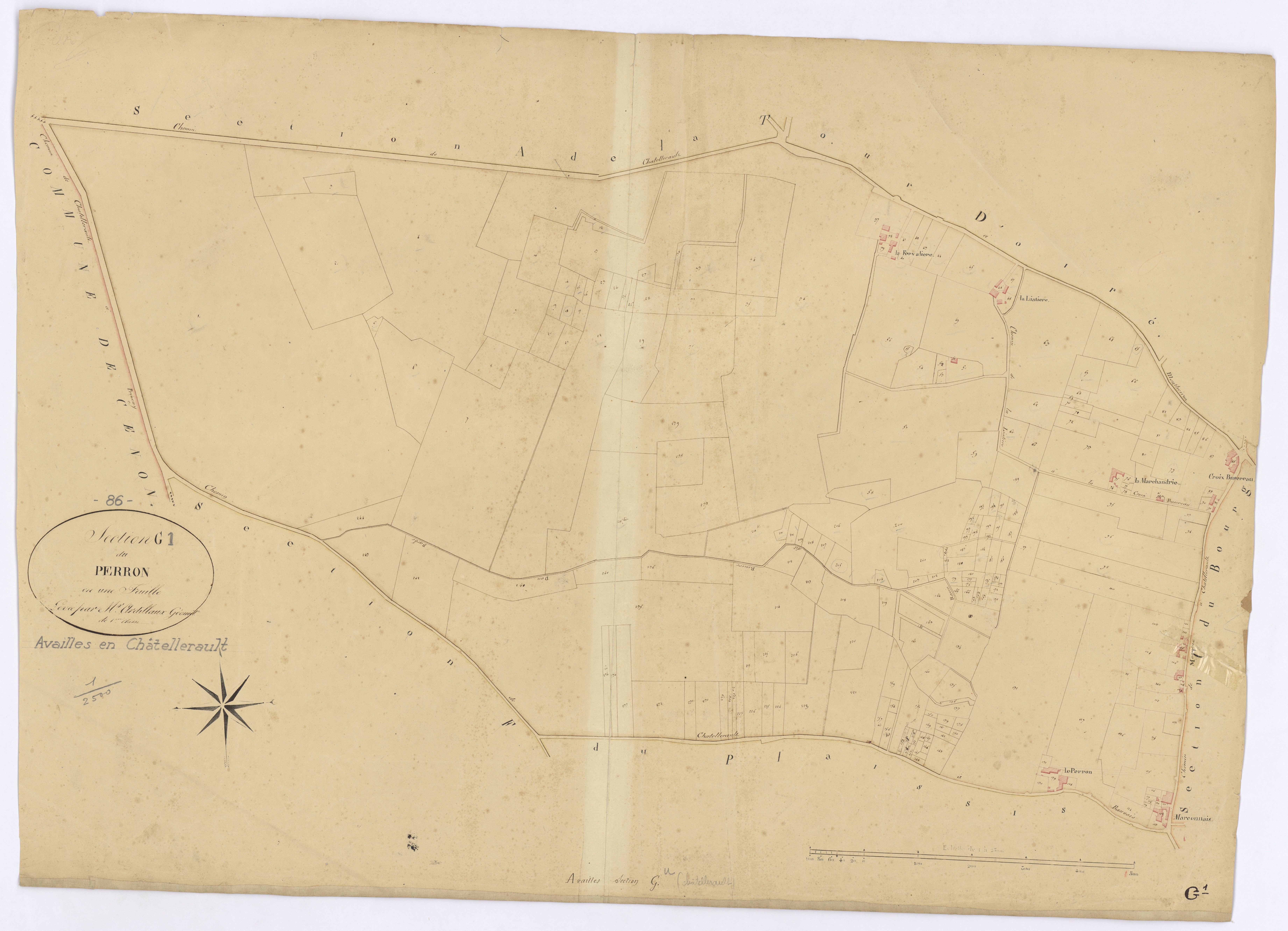 Availles-en-Châtellerault - FRAD086_cadastre Plans 