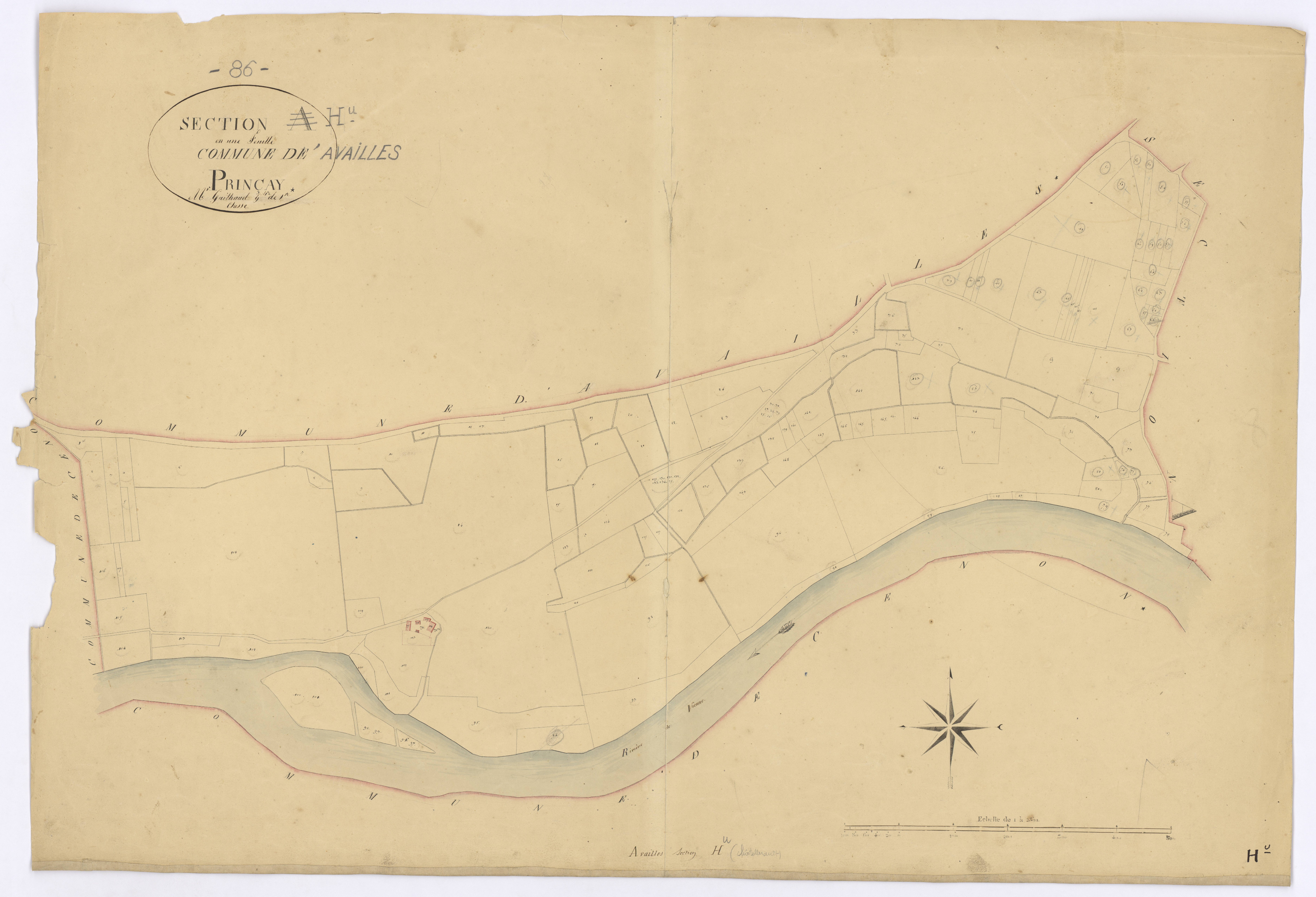 Availles-en-Châtellerault - FRAD086_cadastre Plans 