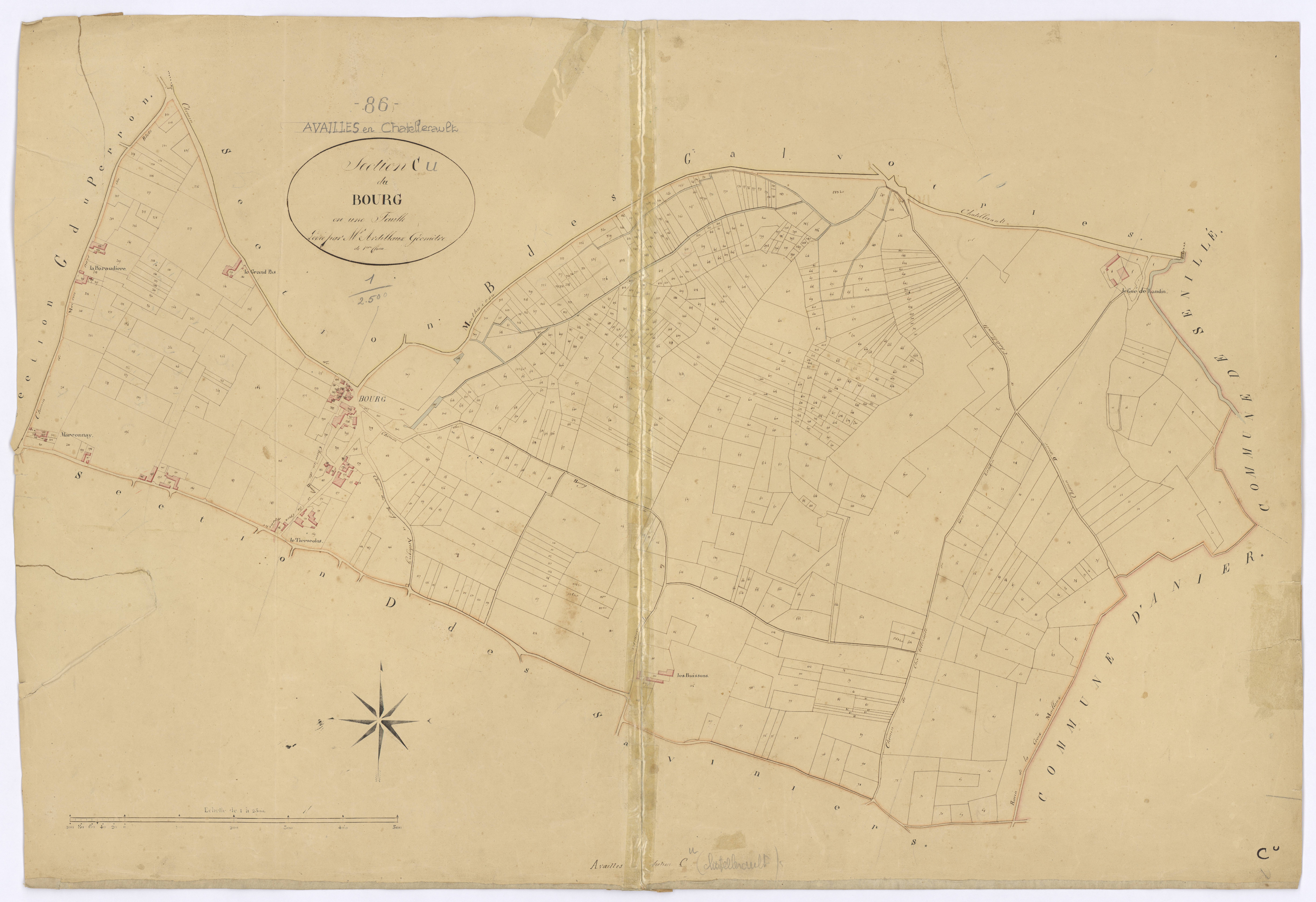 Availles-en-Châtellerault - FRAD086_cadastre Plans 