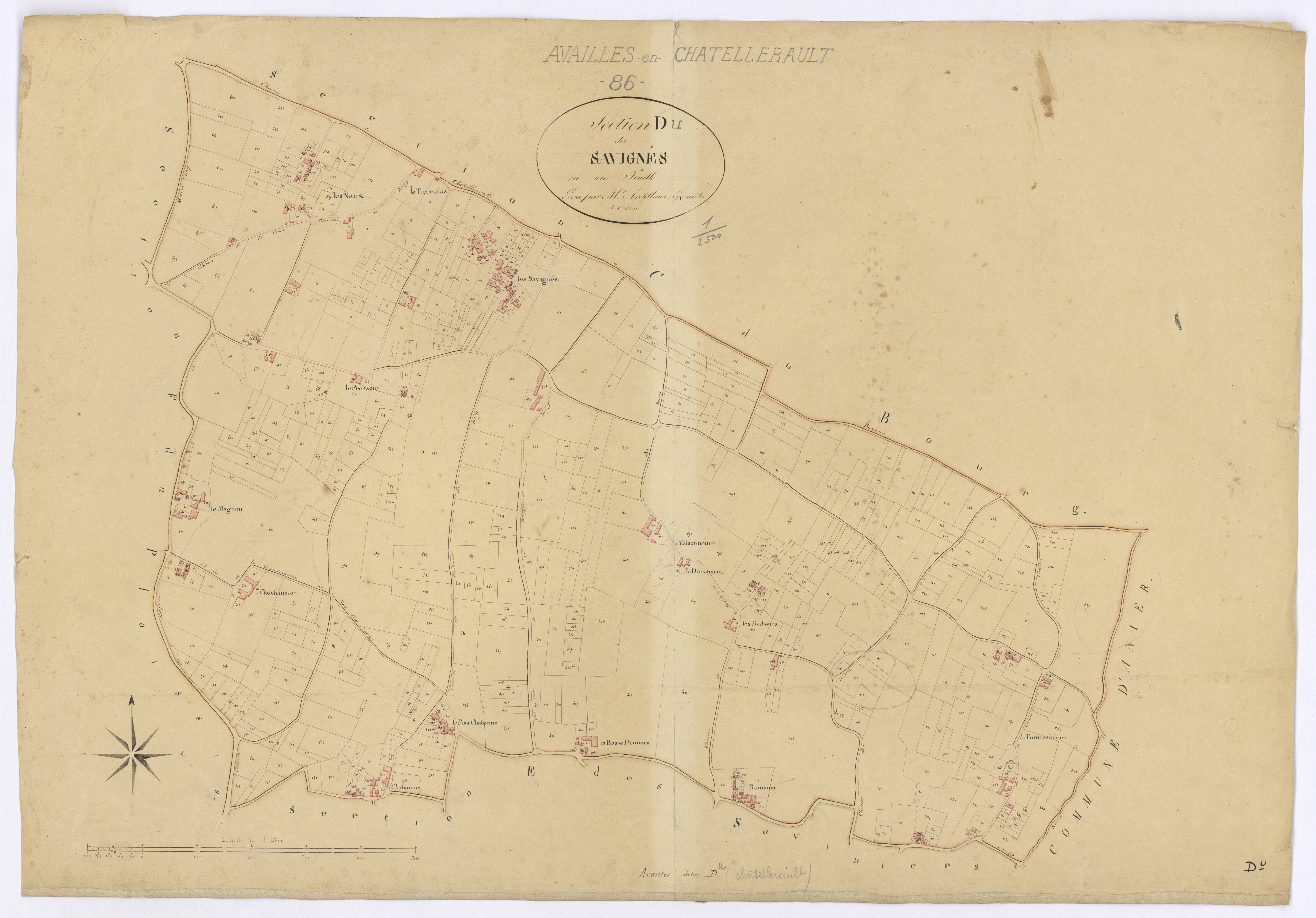 Availles-en-Châtellerault - FRAD086_cadastre Plans 