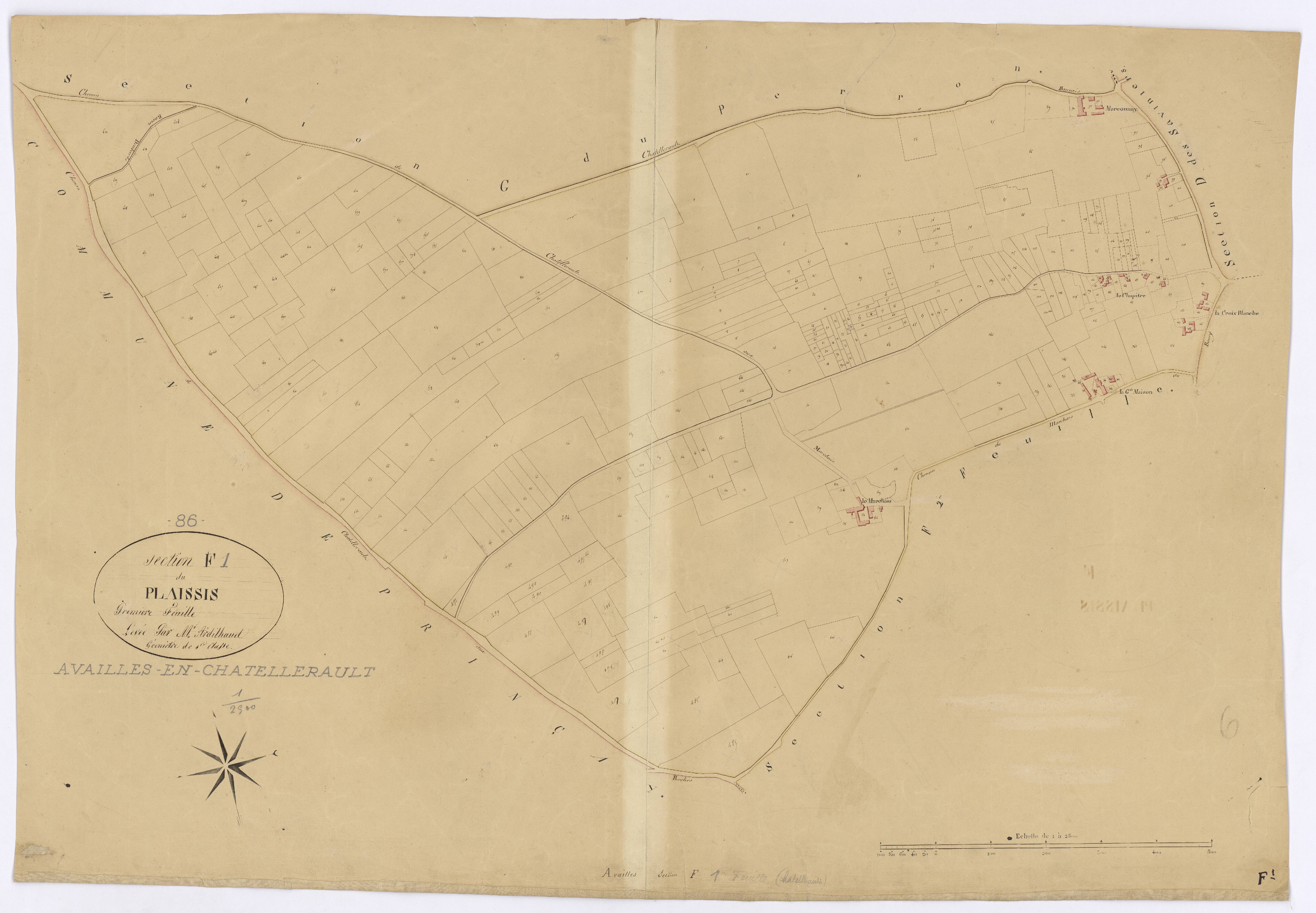 Availles-en-Châtellerault - FRAD086_cadastre Plans 