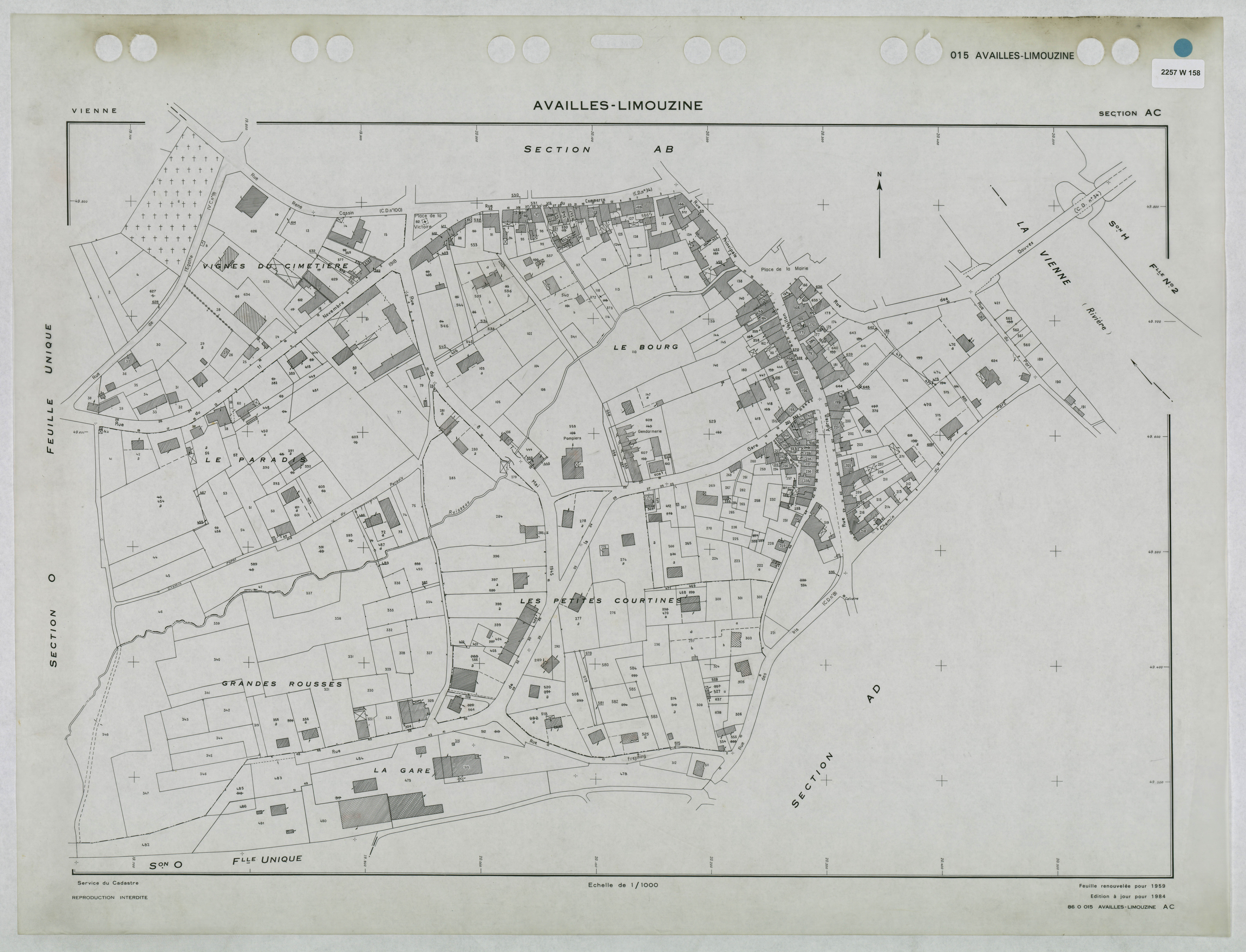 Availles-Limouzine - FRAD086_cadastre Plans renouvelés 