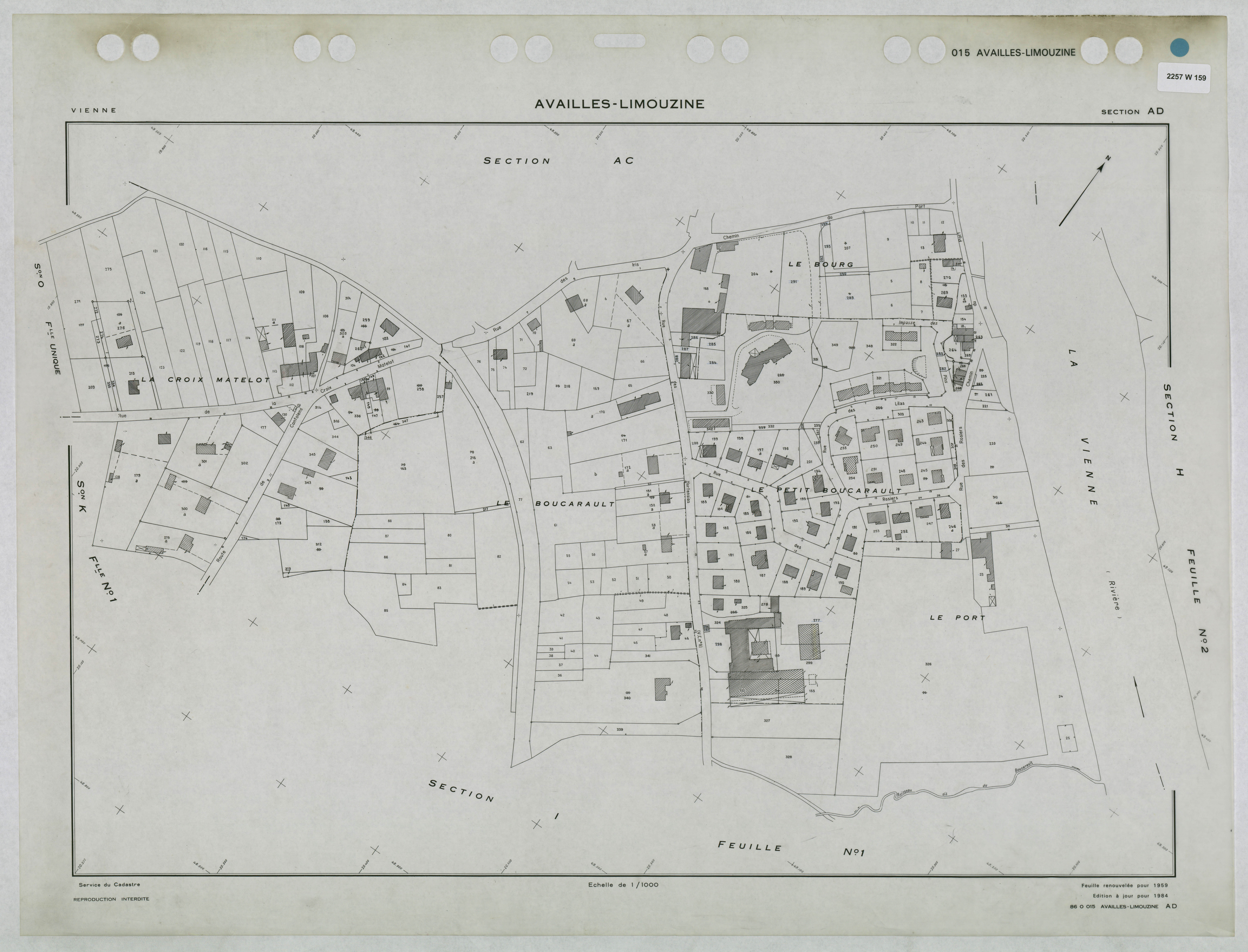 Availles-Limouzine - FRAD086_cadastre Plans renouvelés 