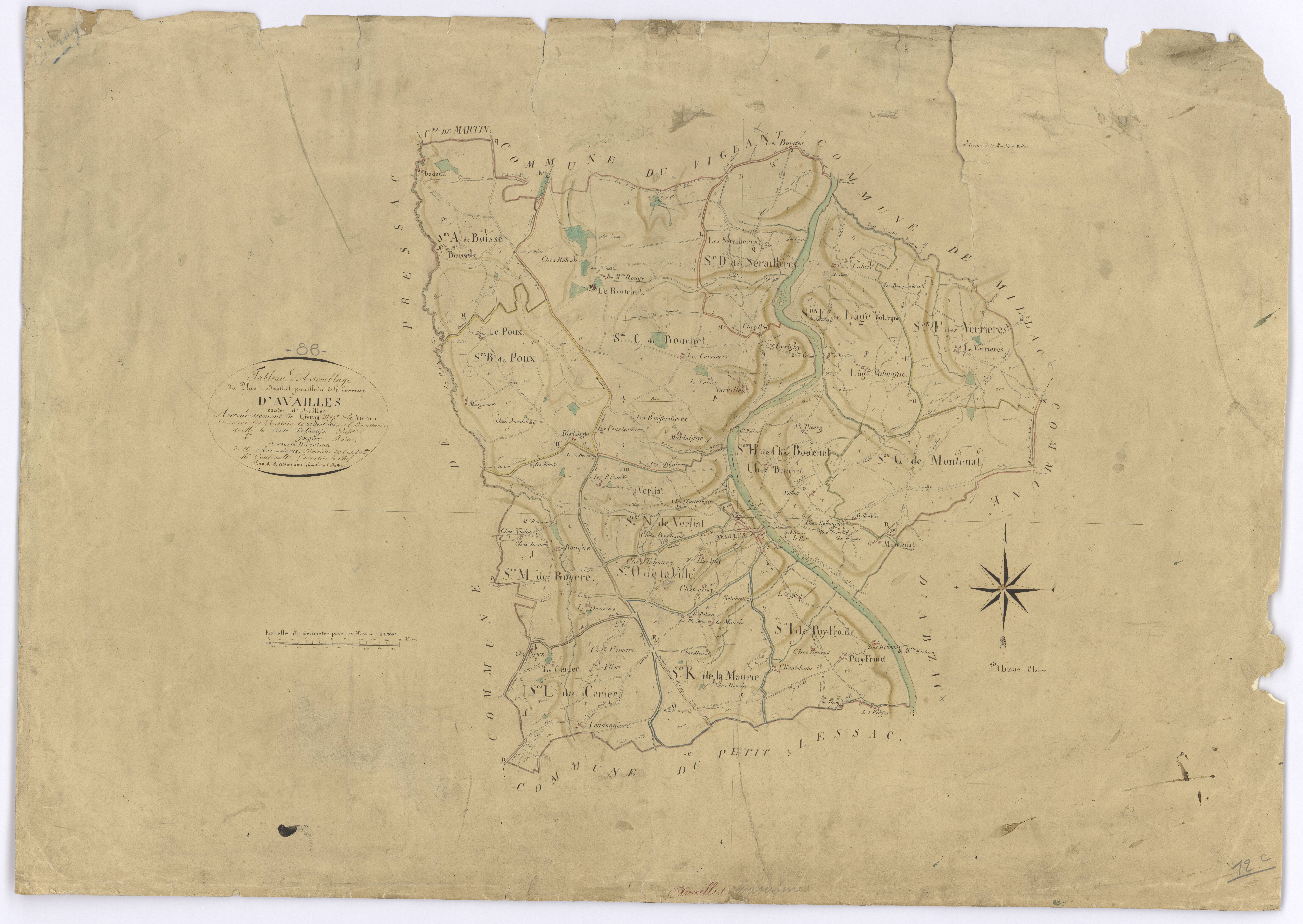 Availles-Limouzine - FRAD086_cadastre Plans 