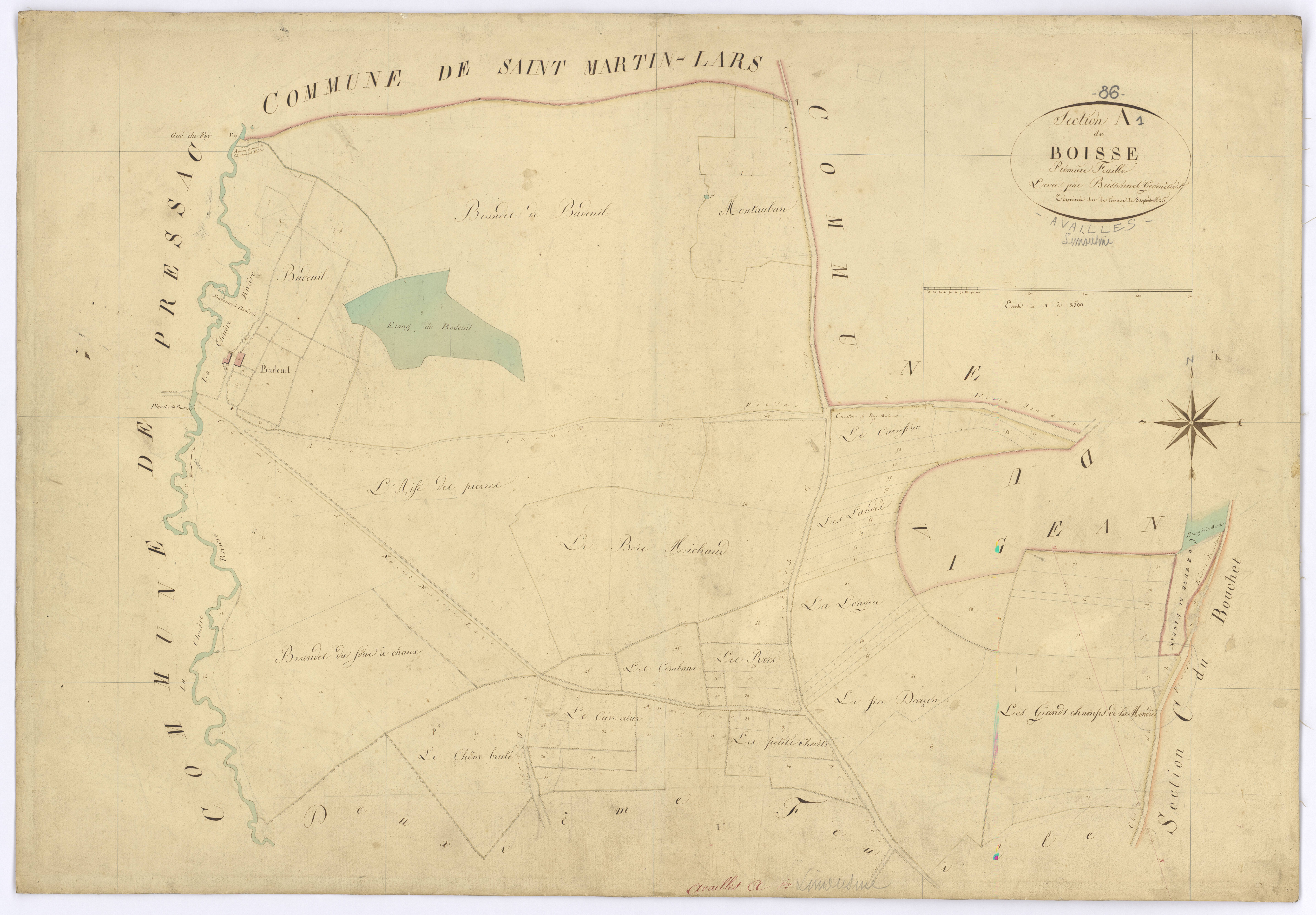 Availles-Limouzine - FRAD086_cadastre Plans 