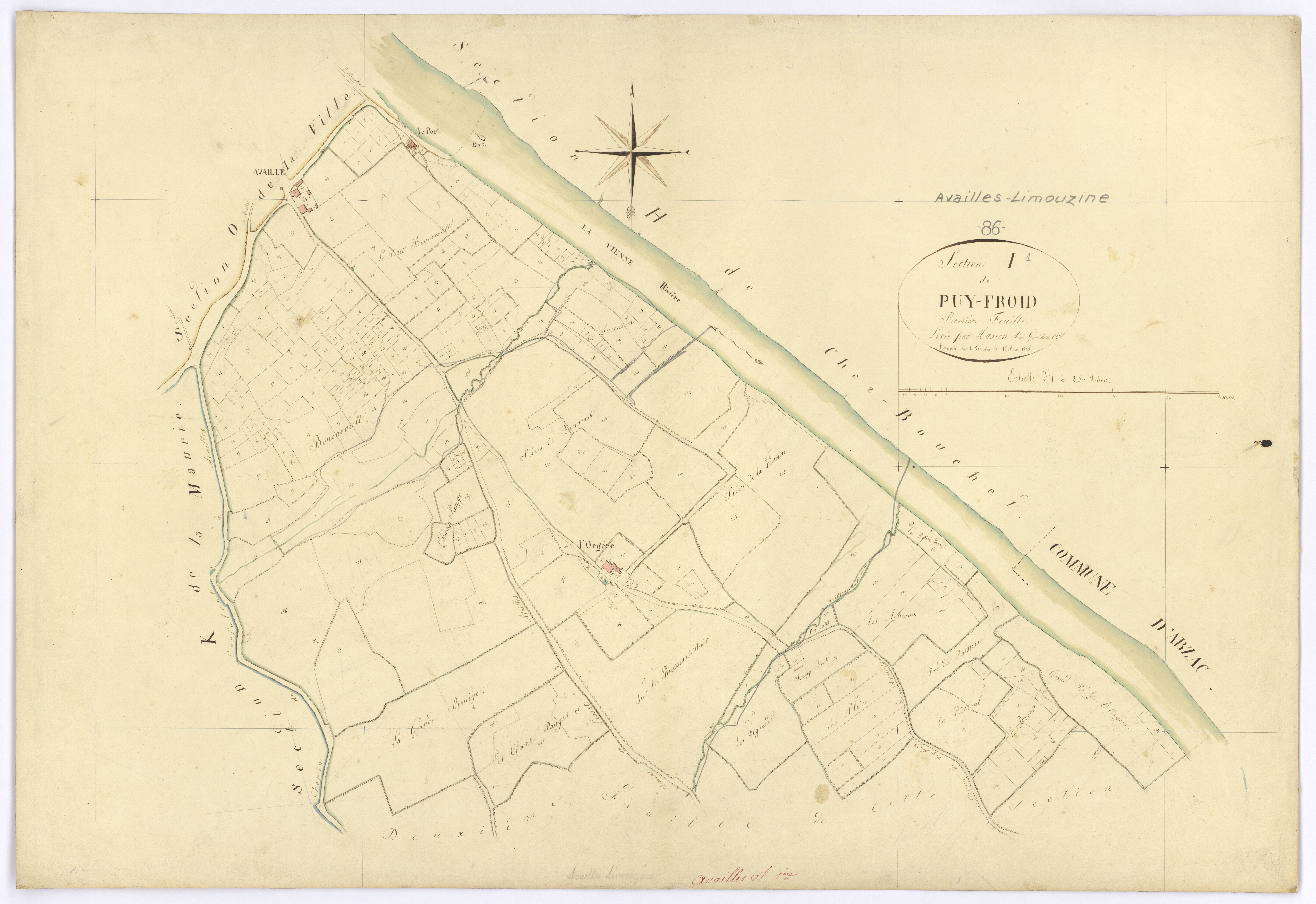 Availles-Limouzine - FRAD086_cadastre Plans 