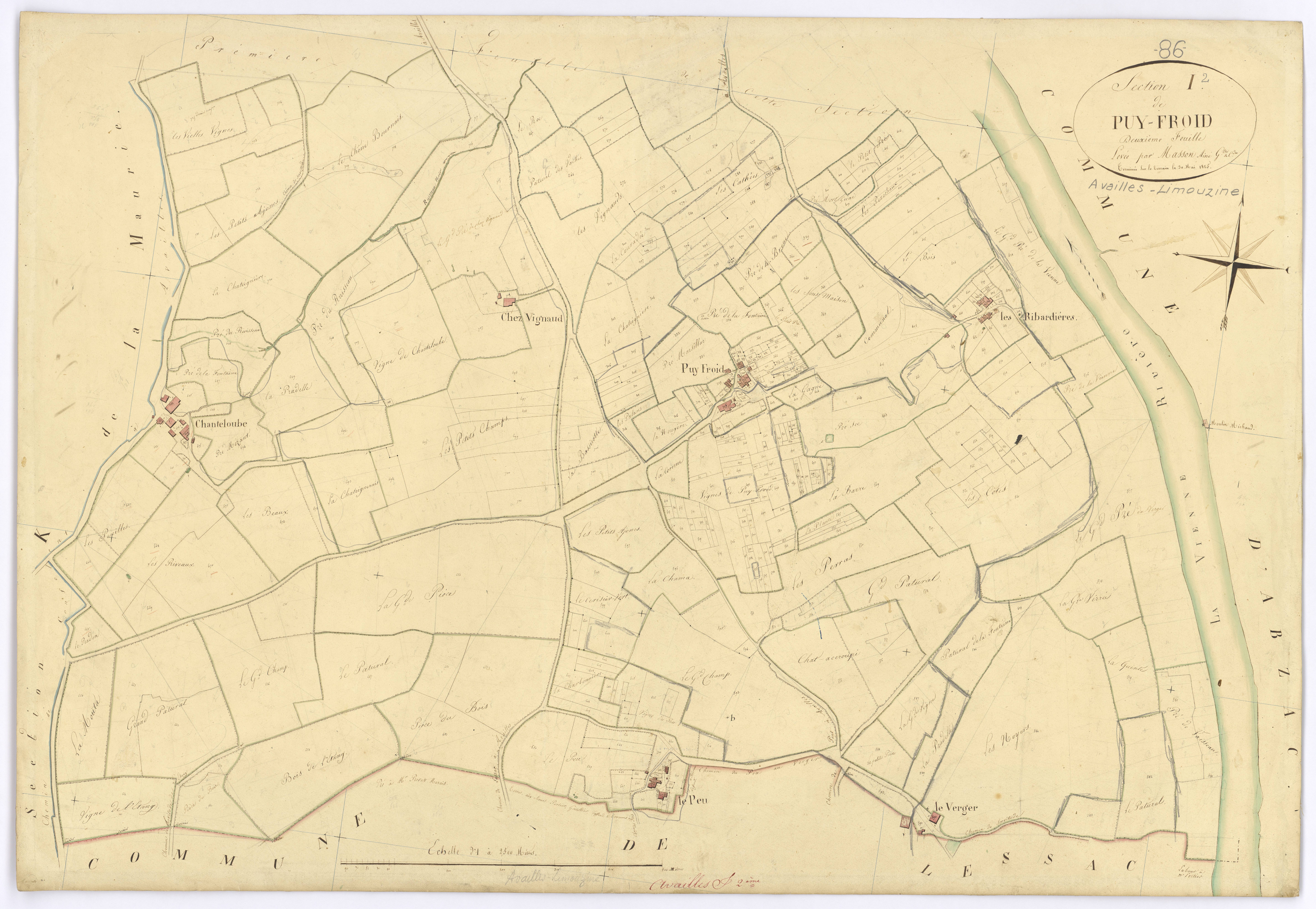 Availles-Limouzine - FRAD086_cadastre Plans 