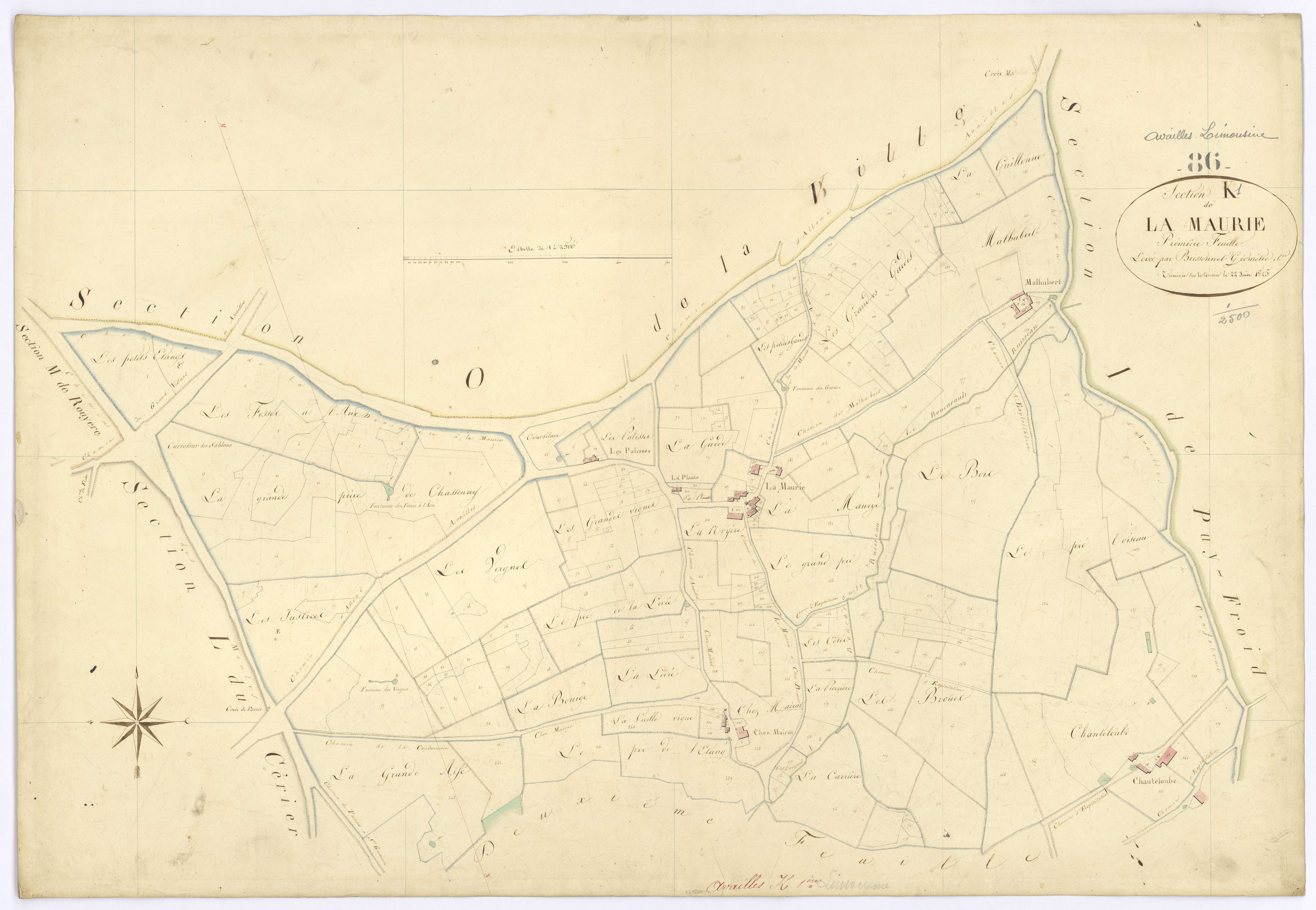 Availles-Limouzine - FRAD086_cadastre Plans 