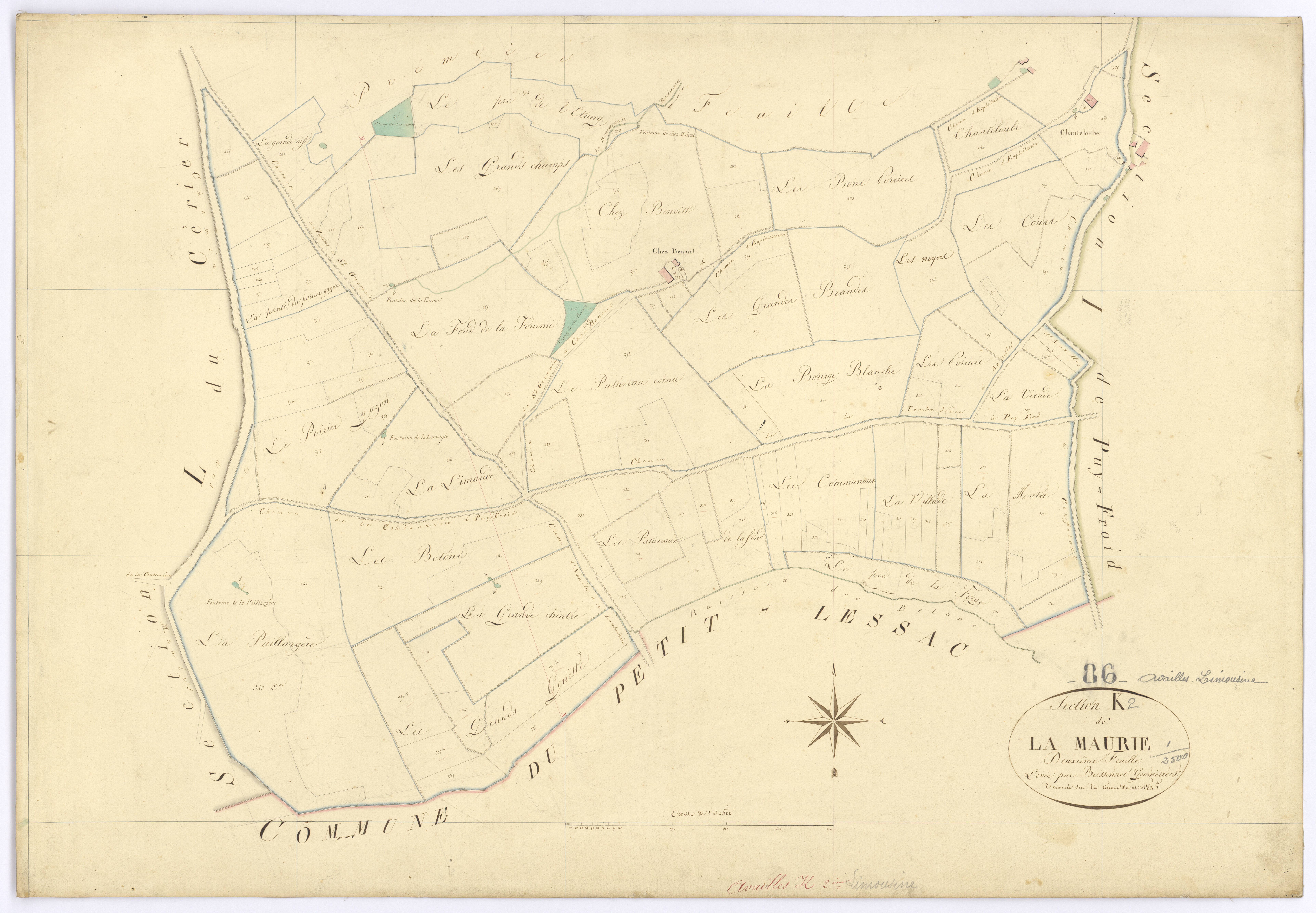 Availles-Limouzine - FRAD086_cadastre Plans 