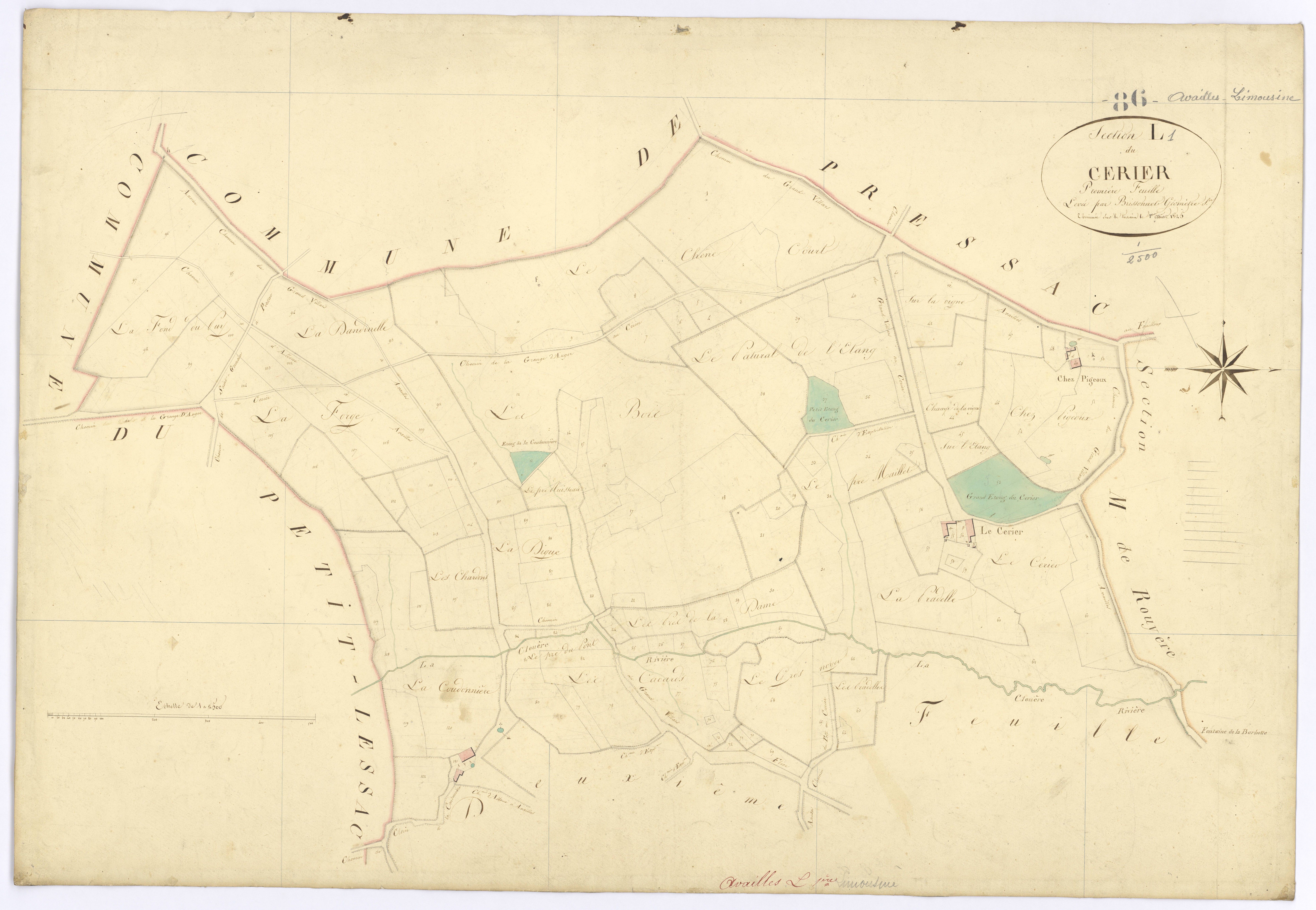 Availles-Limouzine - FRAD086_cadastre Plans 
