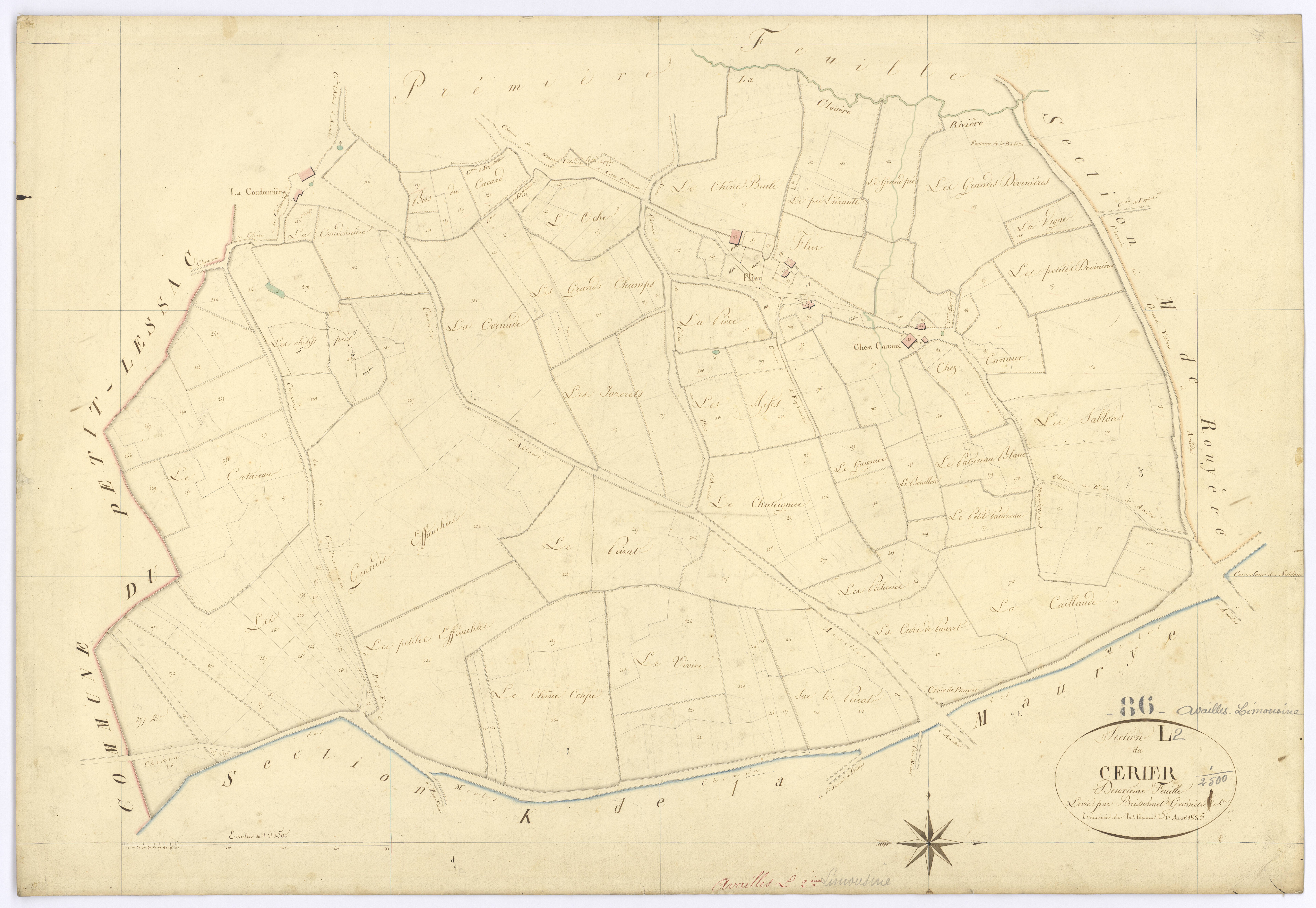 Availles-Limouzine - FRAD086_cadastre Plans 
