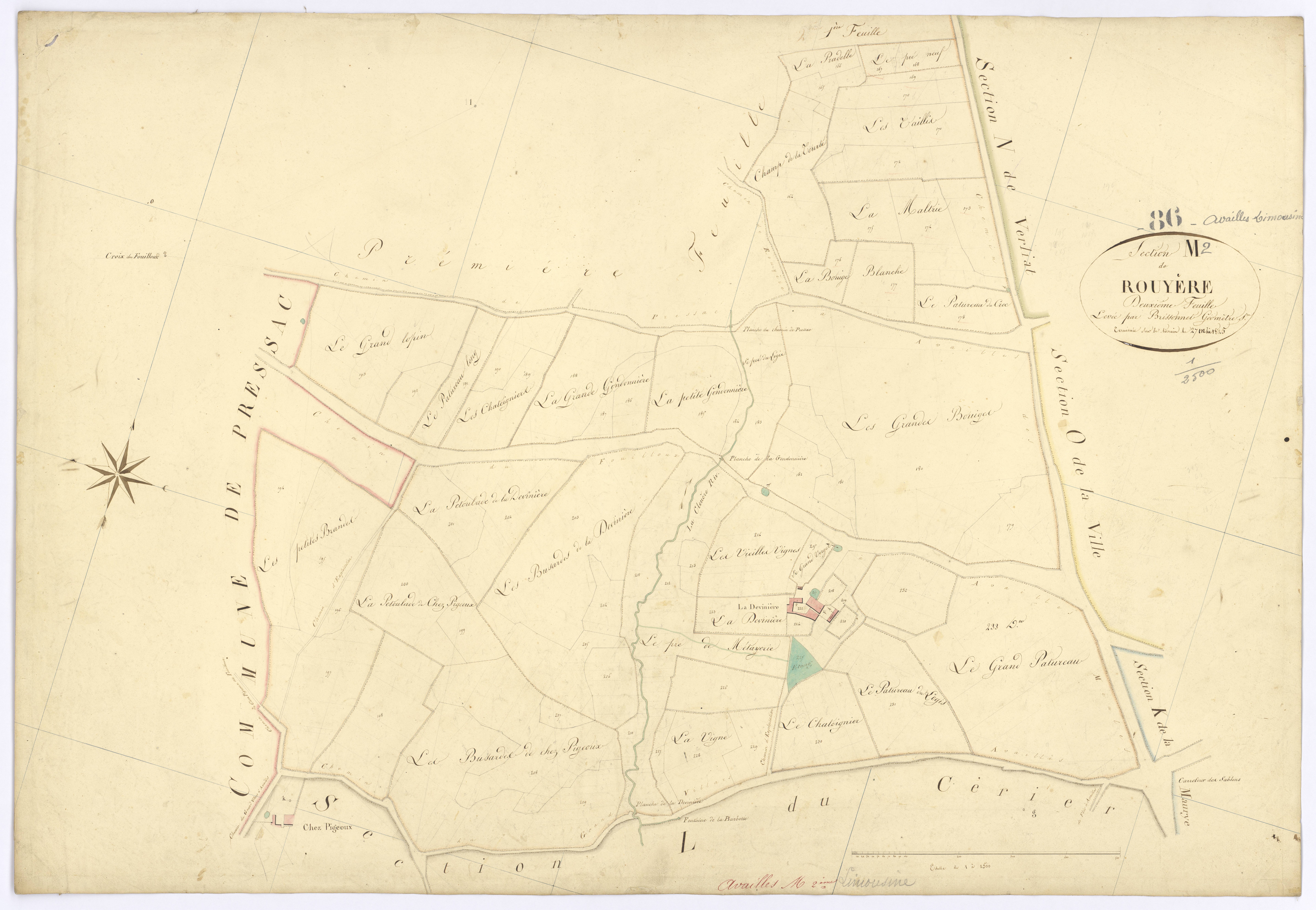 Availles-Limouzine - FRAD086_cadastre Plans 