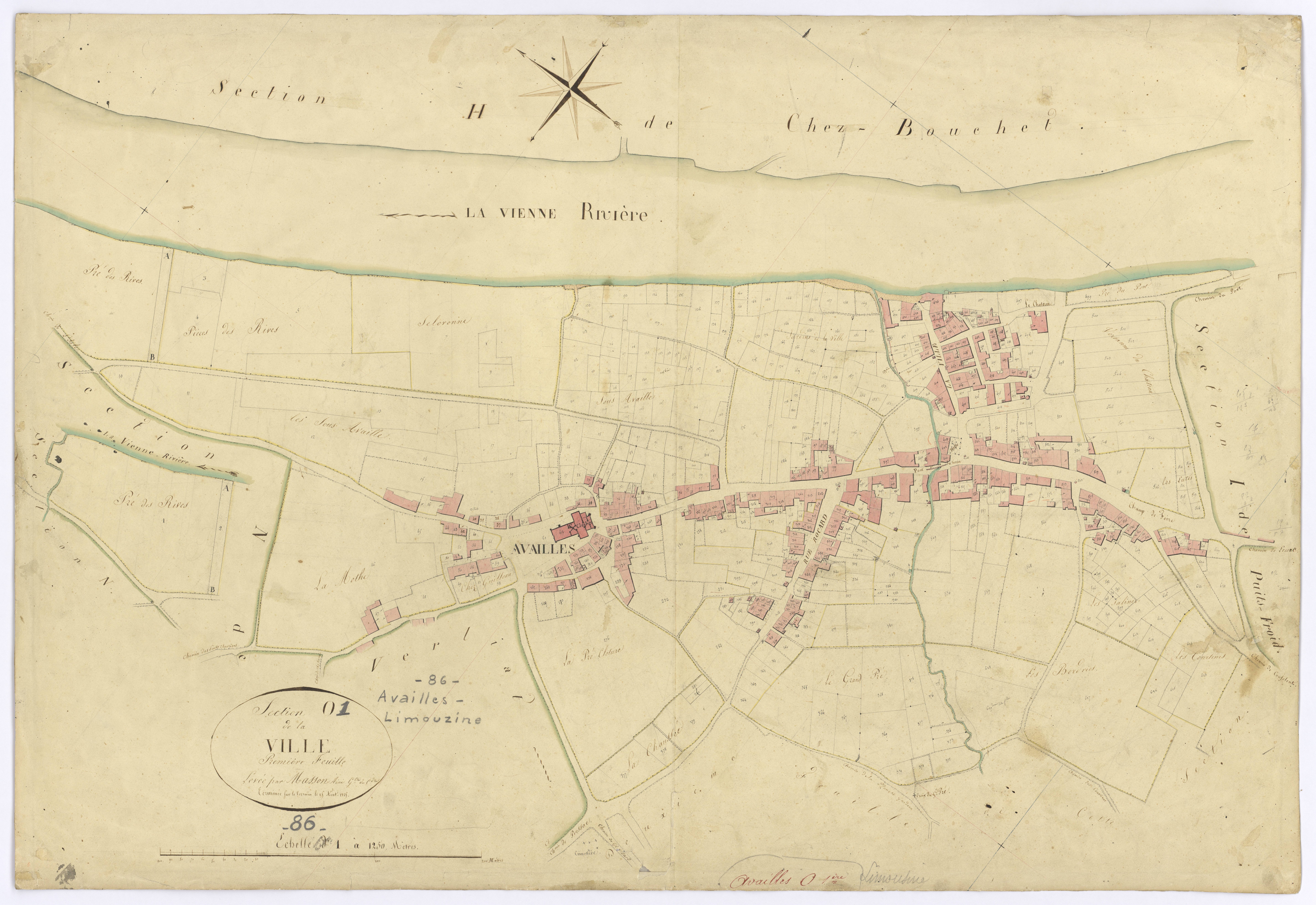 Availles-Limouzine - FRAD086_cadastre Plans 