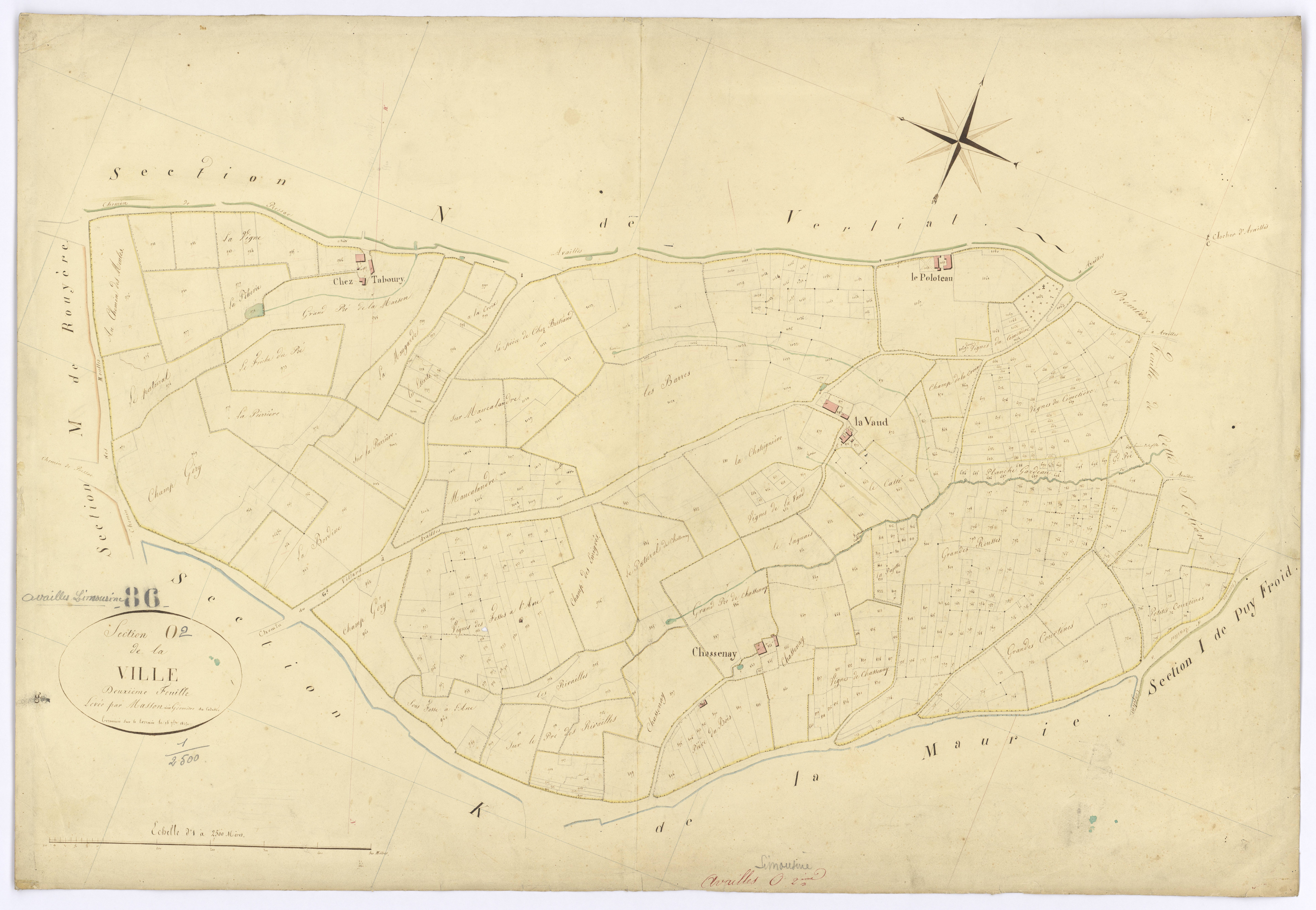 Availles-Limouzine - FRAD086_cadastre Plans 