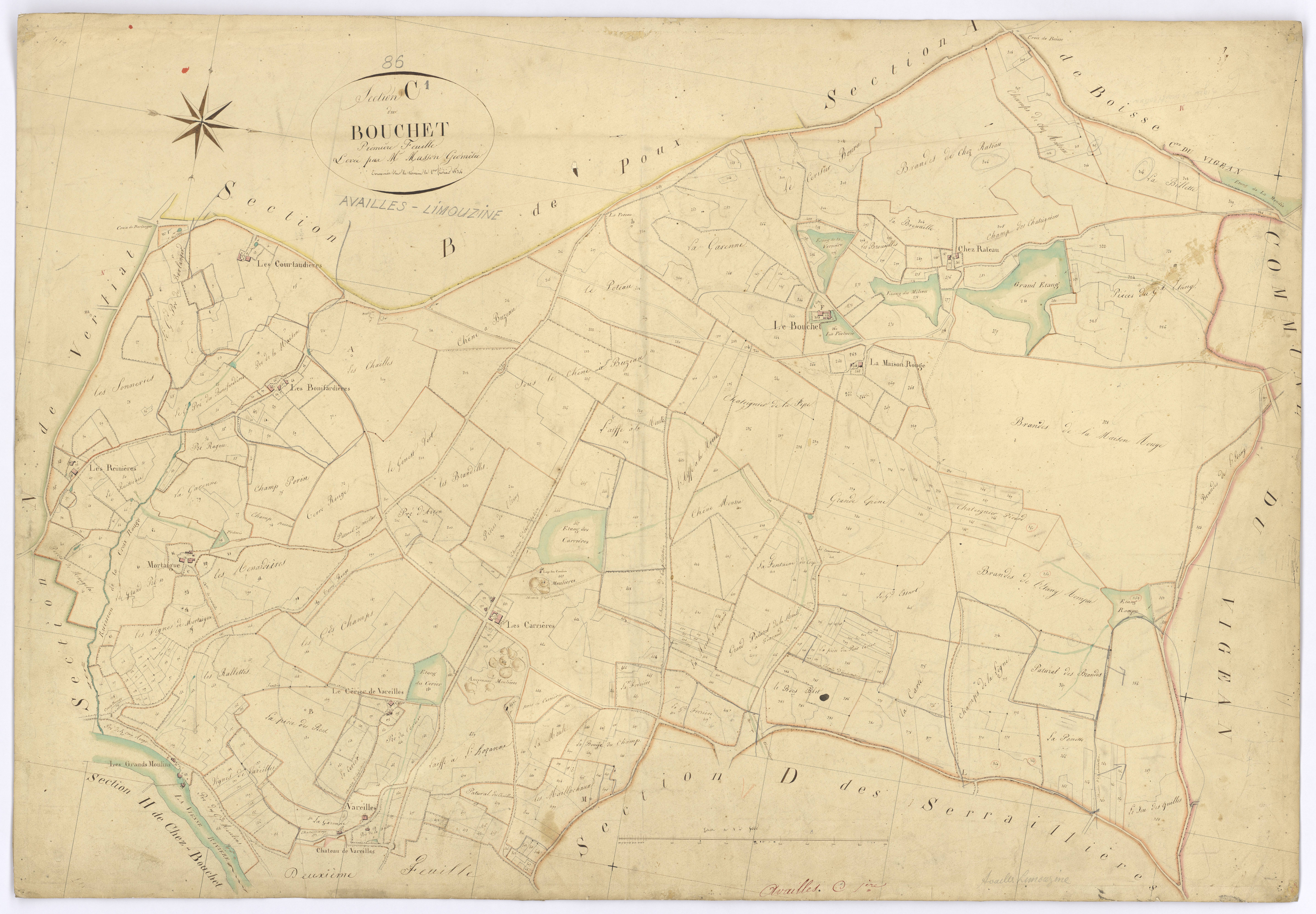 Availles-Limouzine - FRAD086_cadastre Plans 