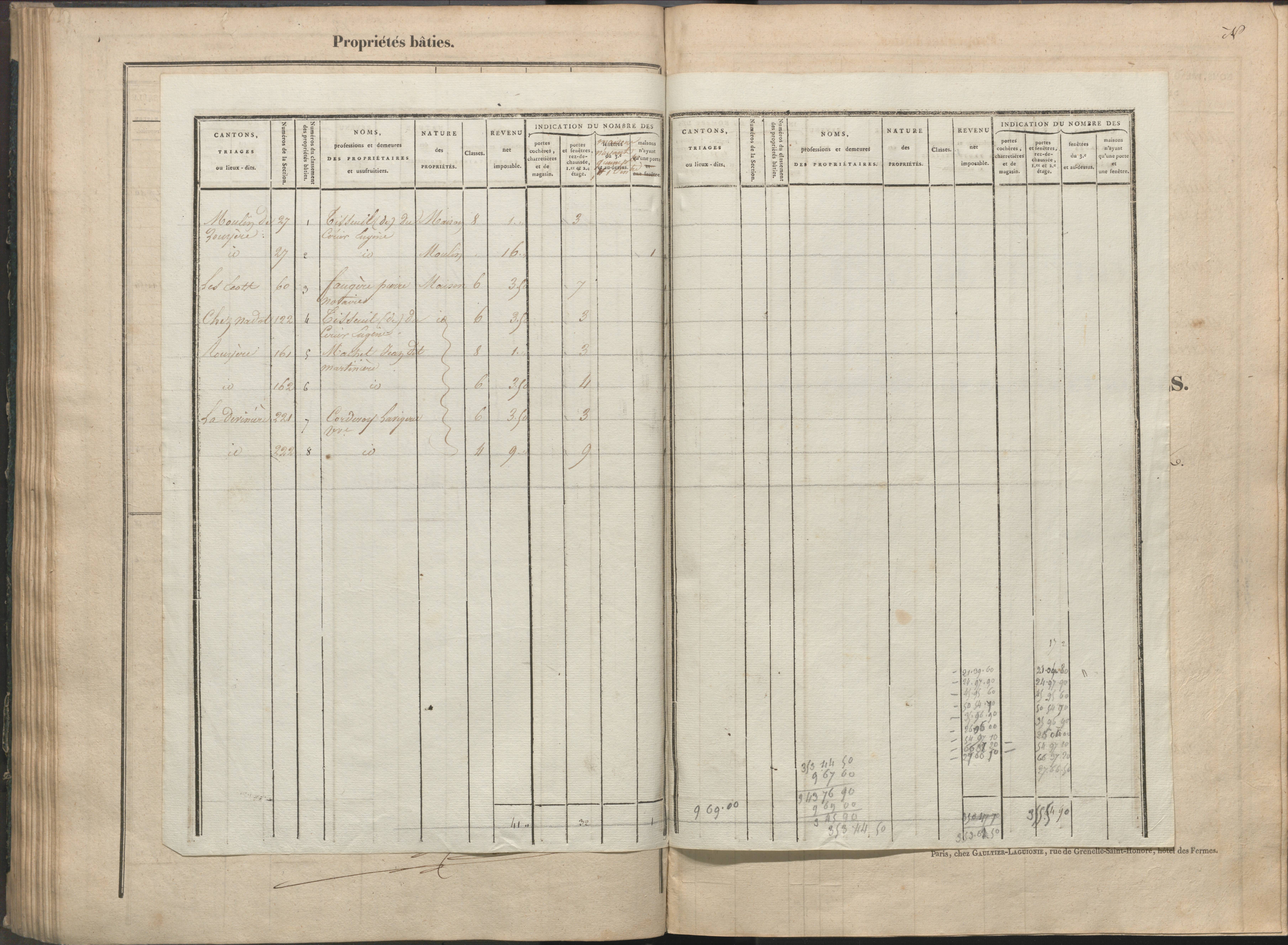 Availles-Limouzine - FRAD086_cadastre Sections H-O 
