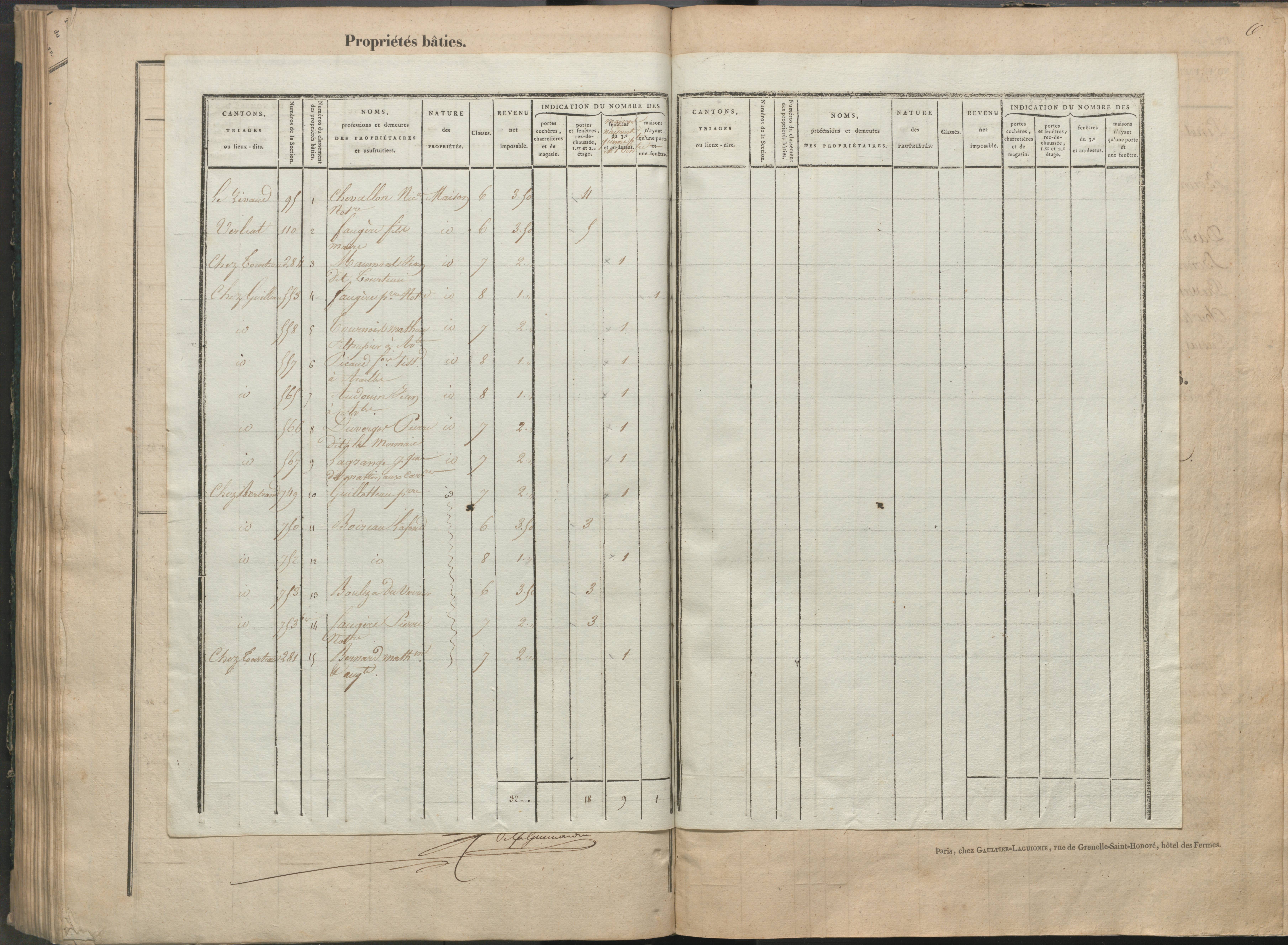 Availles-Limouzine - FRAD086_cadastre Sections H-O 