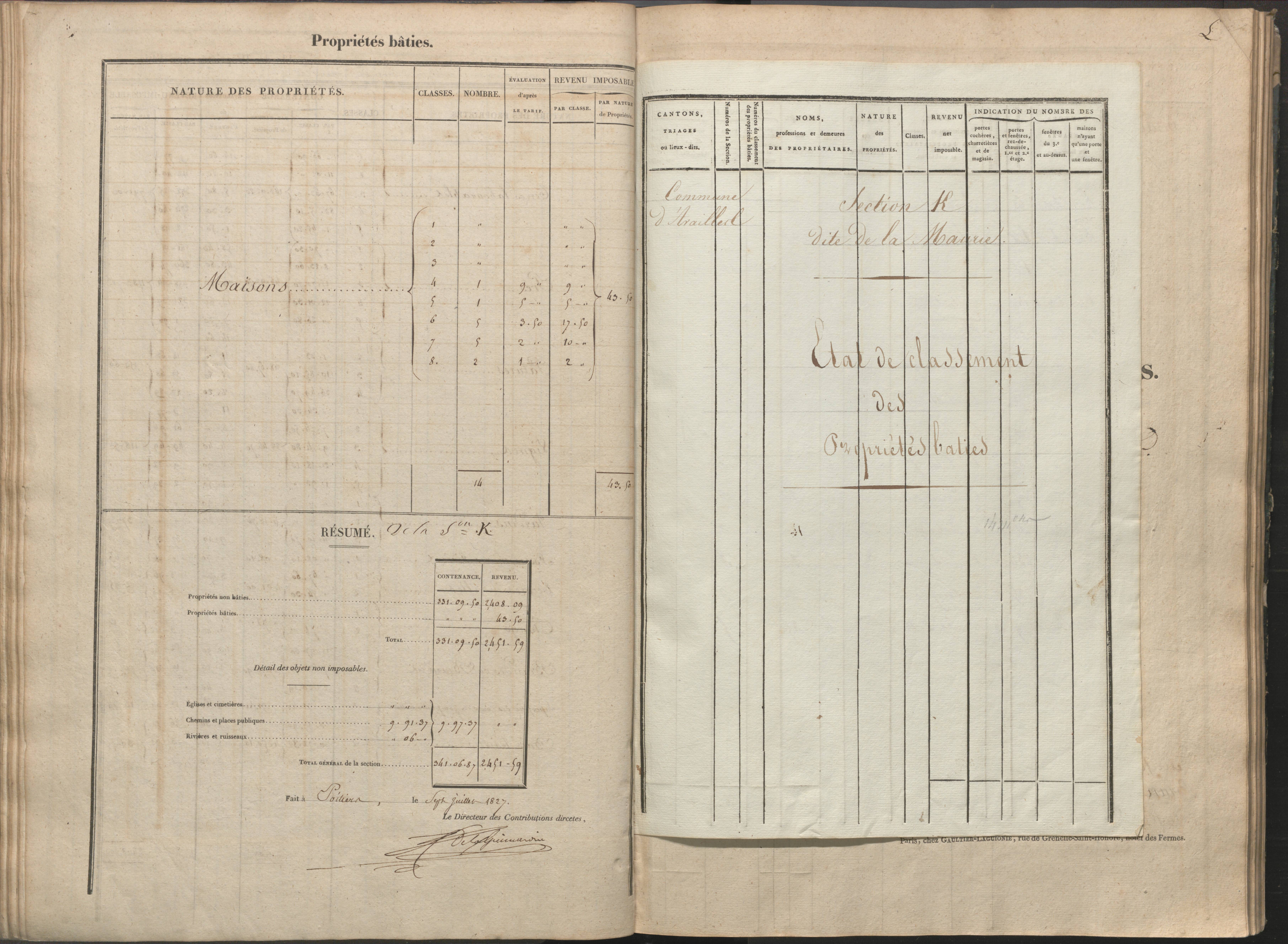 Availles-Limouzine - FRAD086_cadastre Sections H-O 
